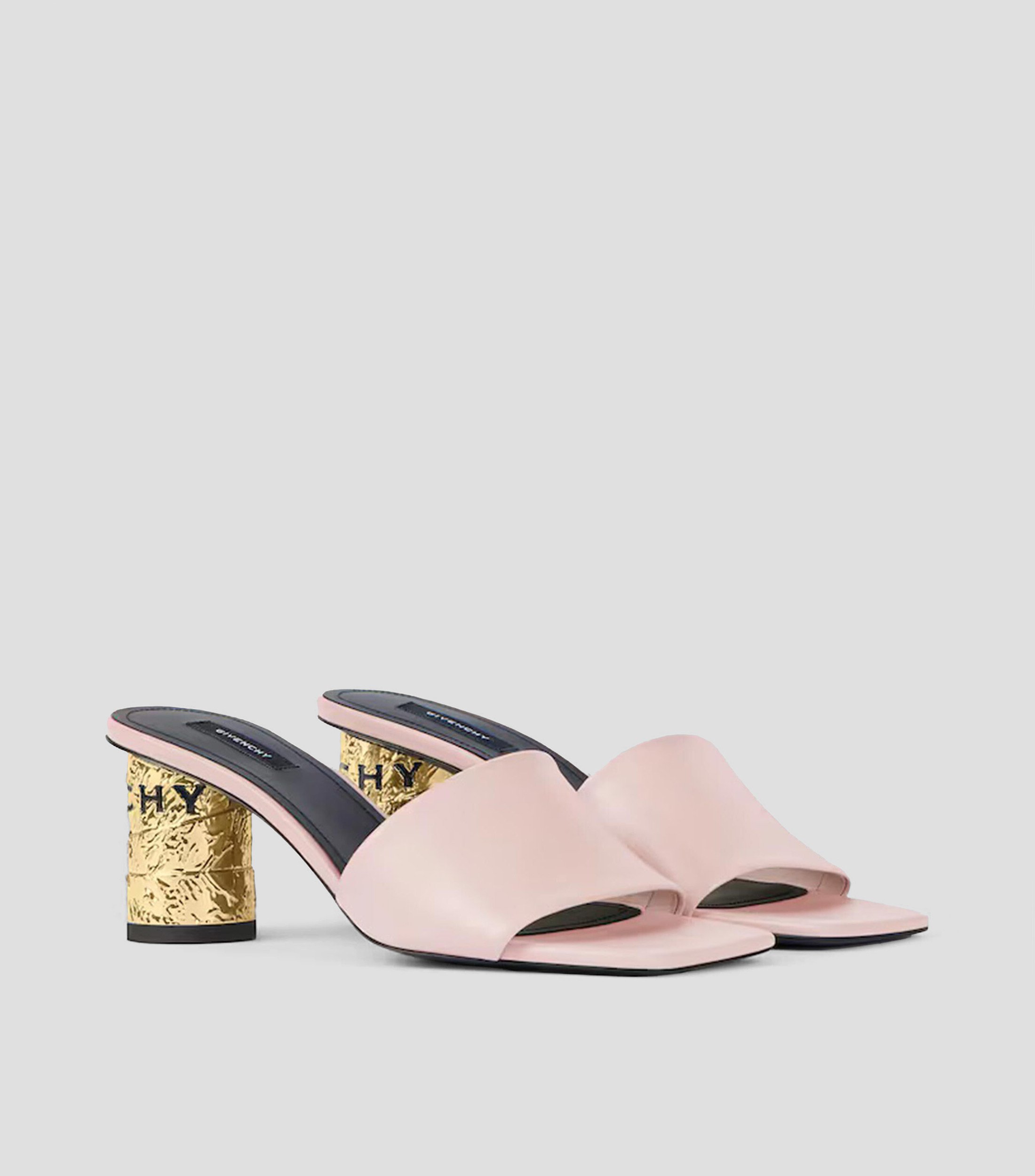 Sandalias con tacón medio y redondo Heel Mules Mujer