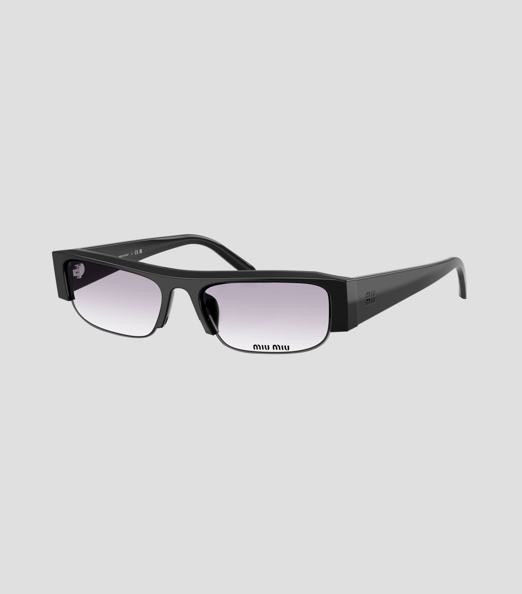 Lentes de sol rectangulares negros Unisex