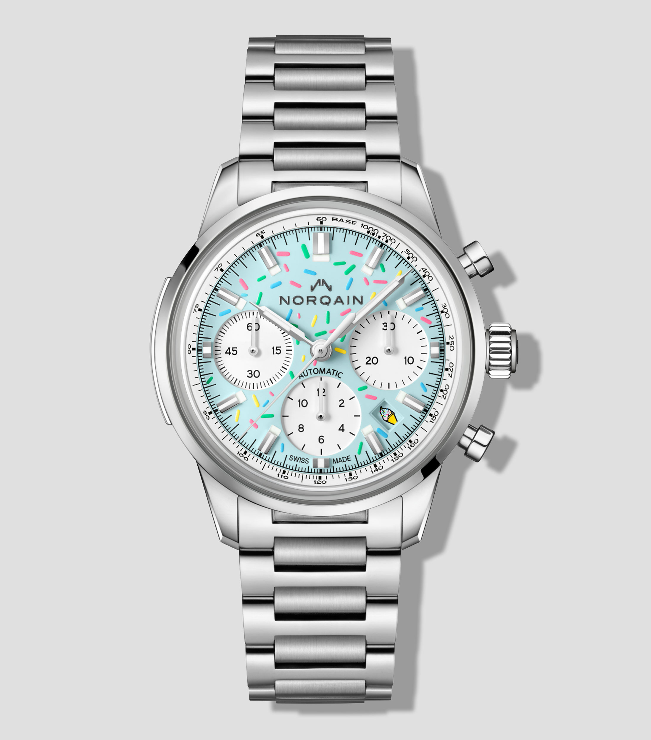 Reloj para Hombre Freedom Chrono “Enjoy Life Sprinkles” Edición Especial, Plateado