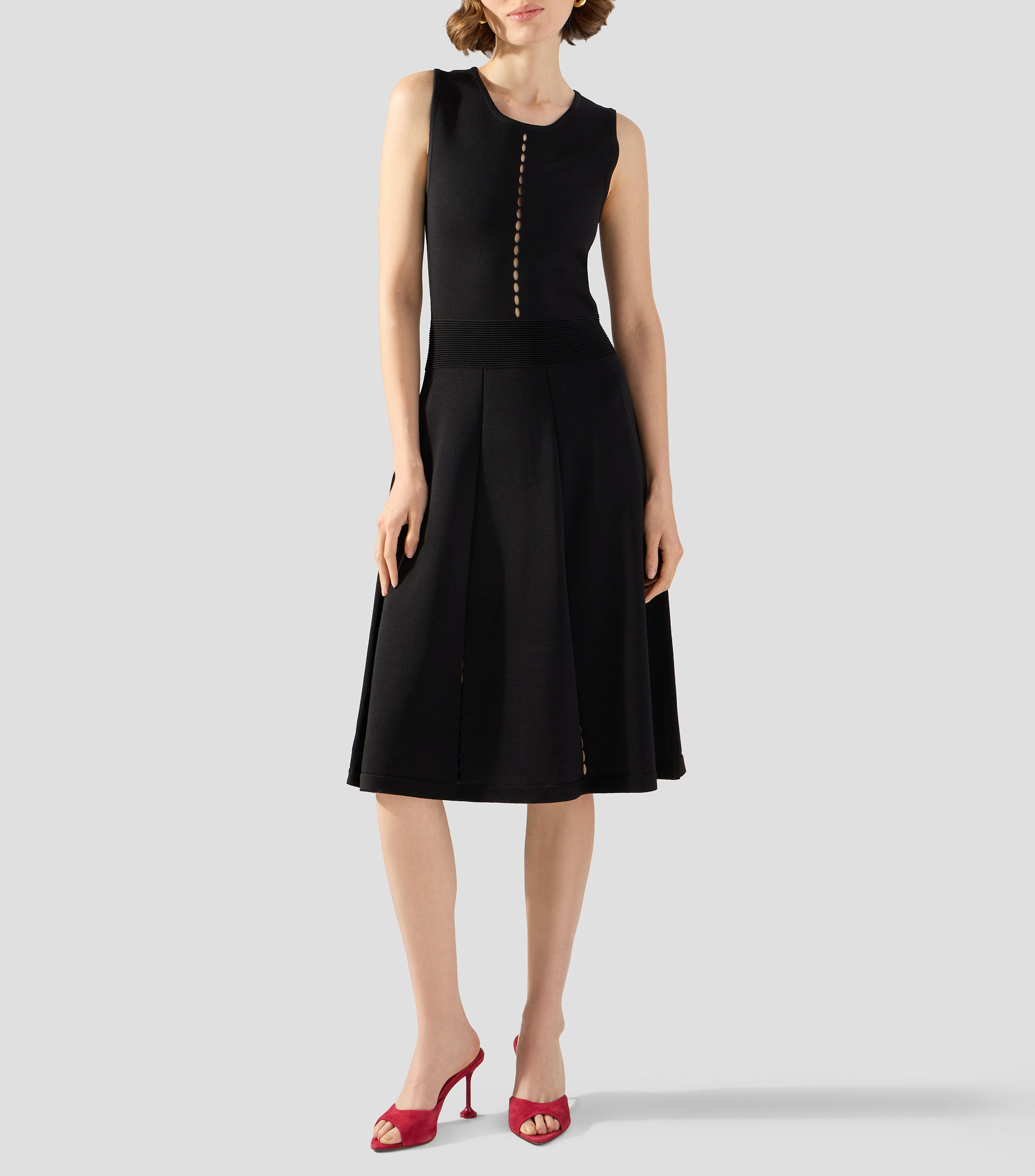 Vestido midi liso Mujer
