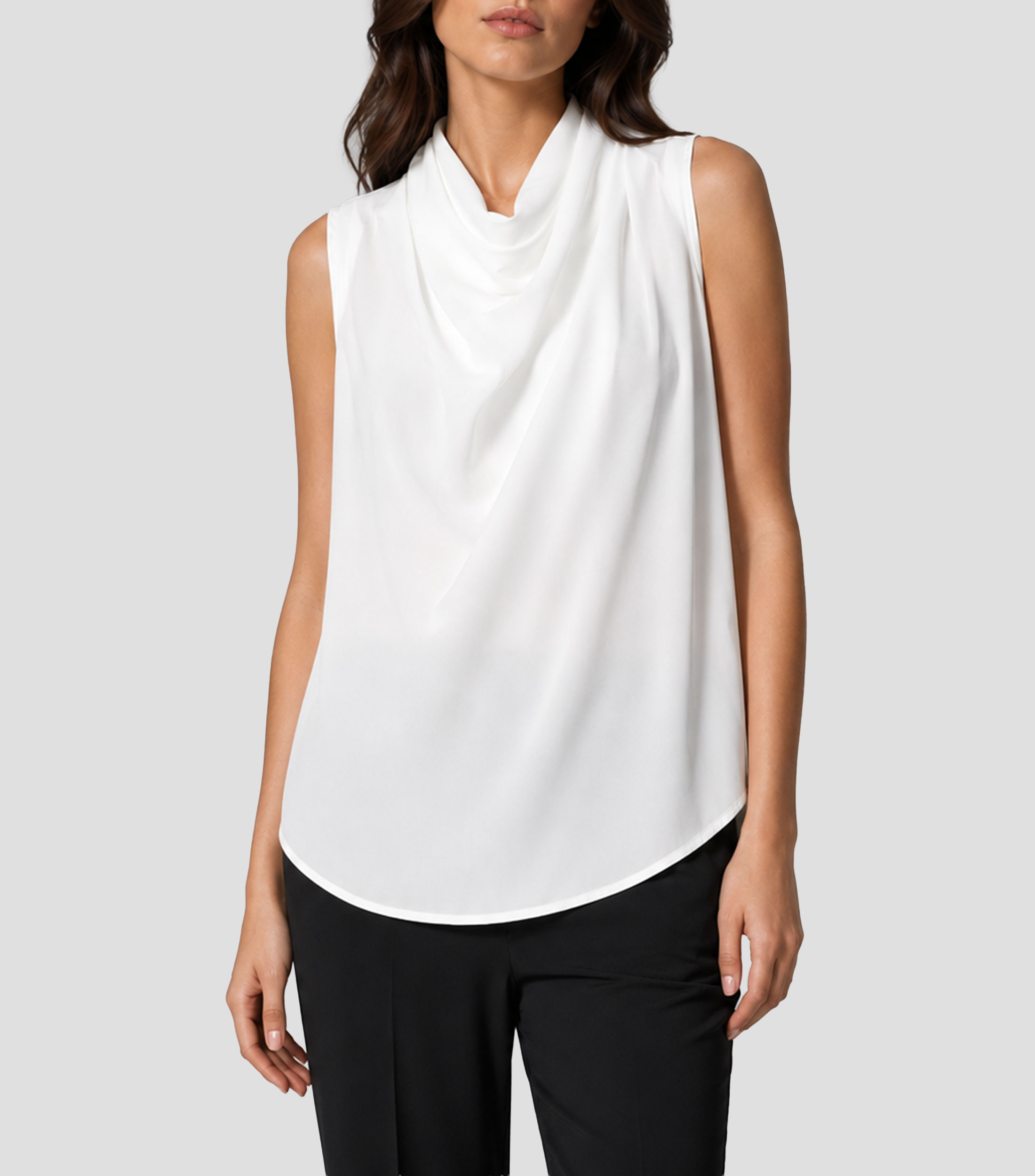 Blusa lisa din mangas Mujer