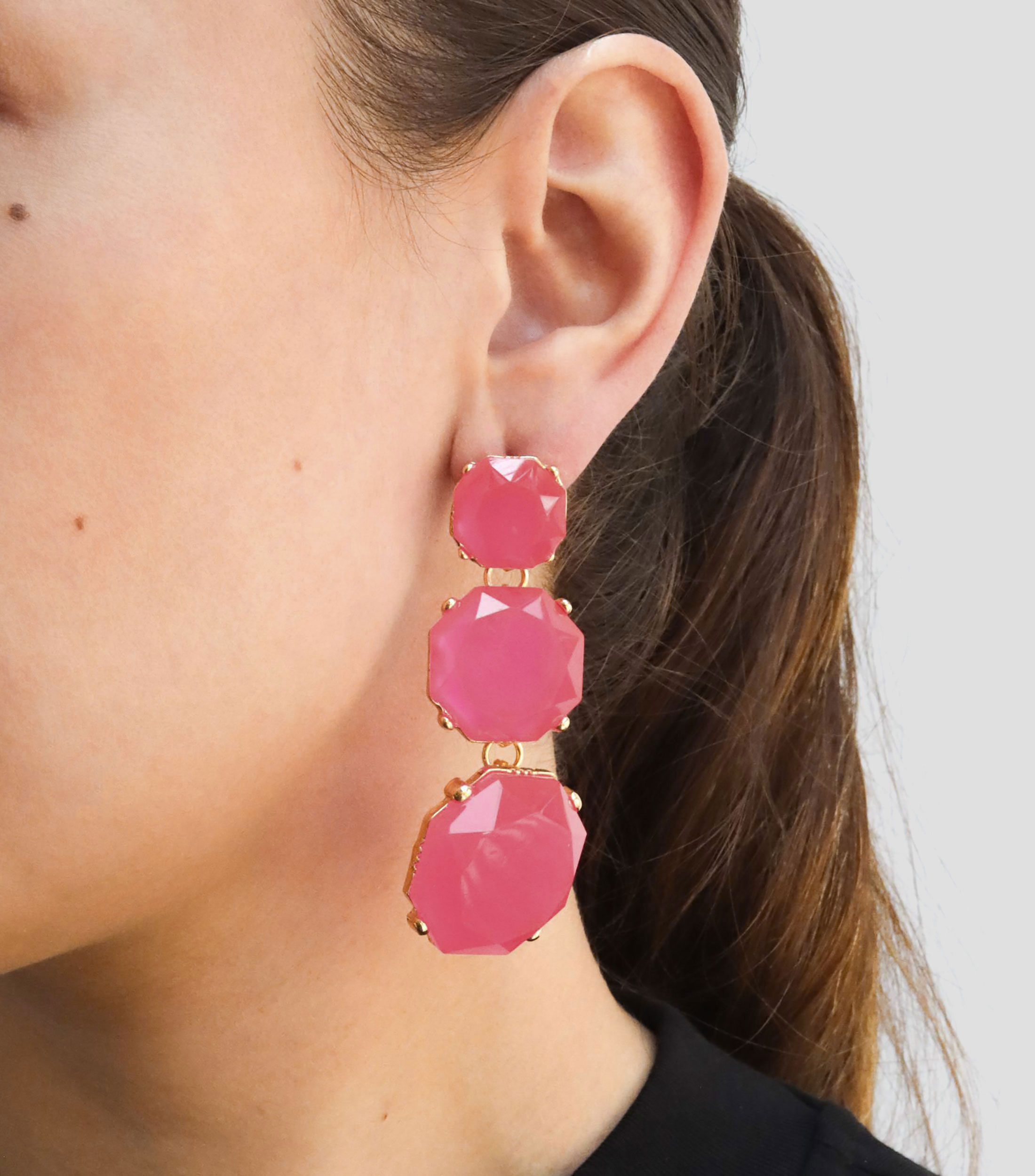 Aretes con cristales Mujer