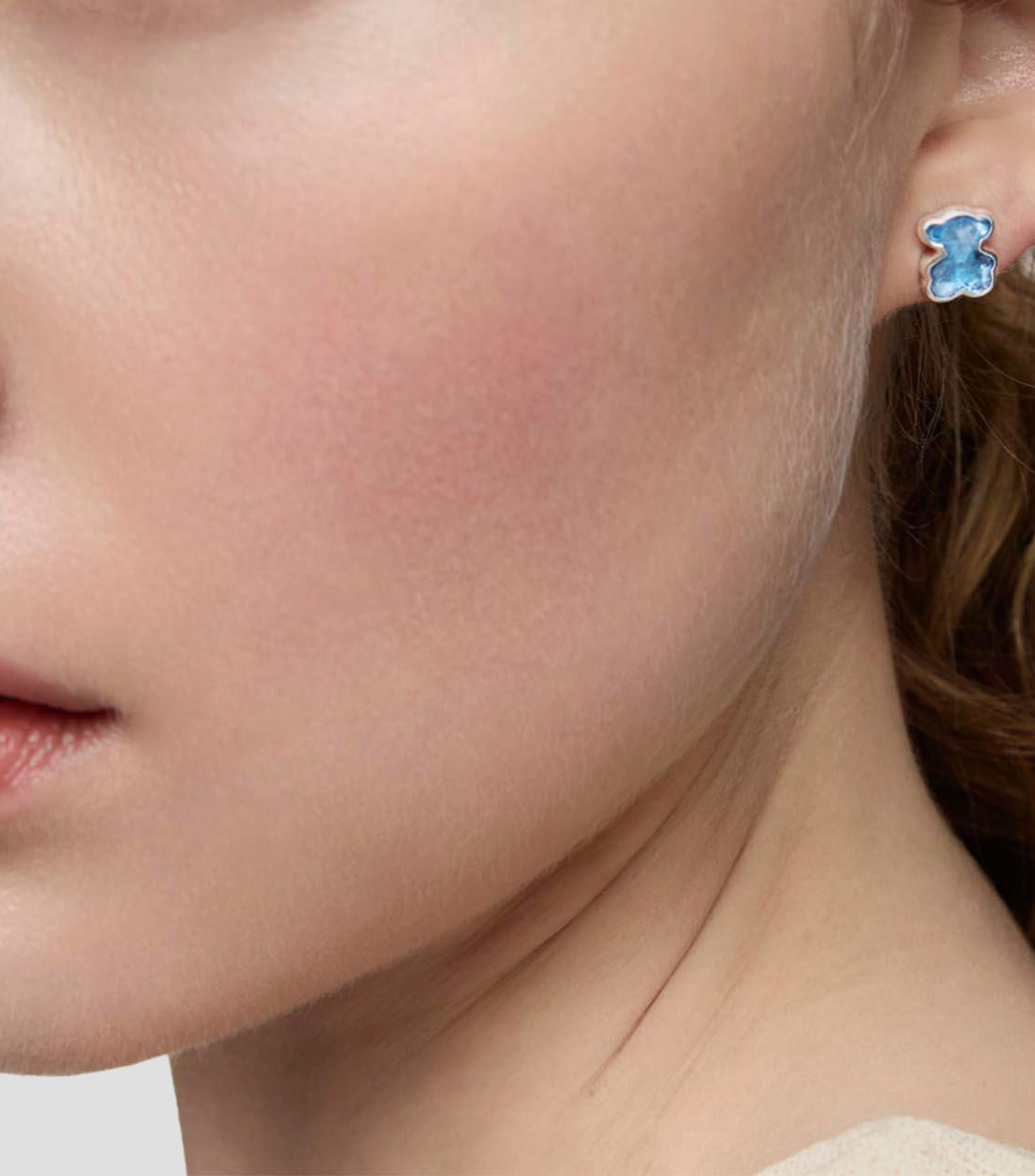 Aretes en plata de primera ley New Silueta Mujer