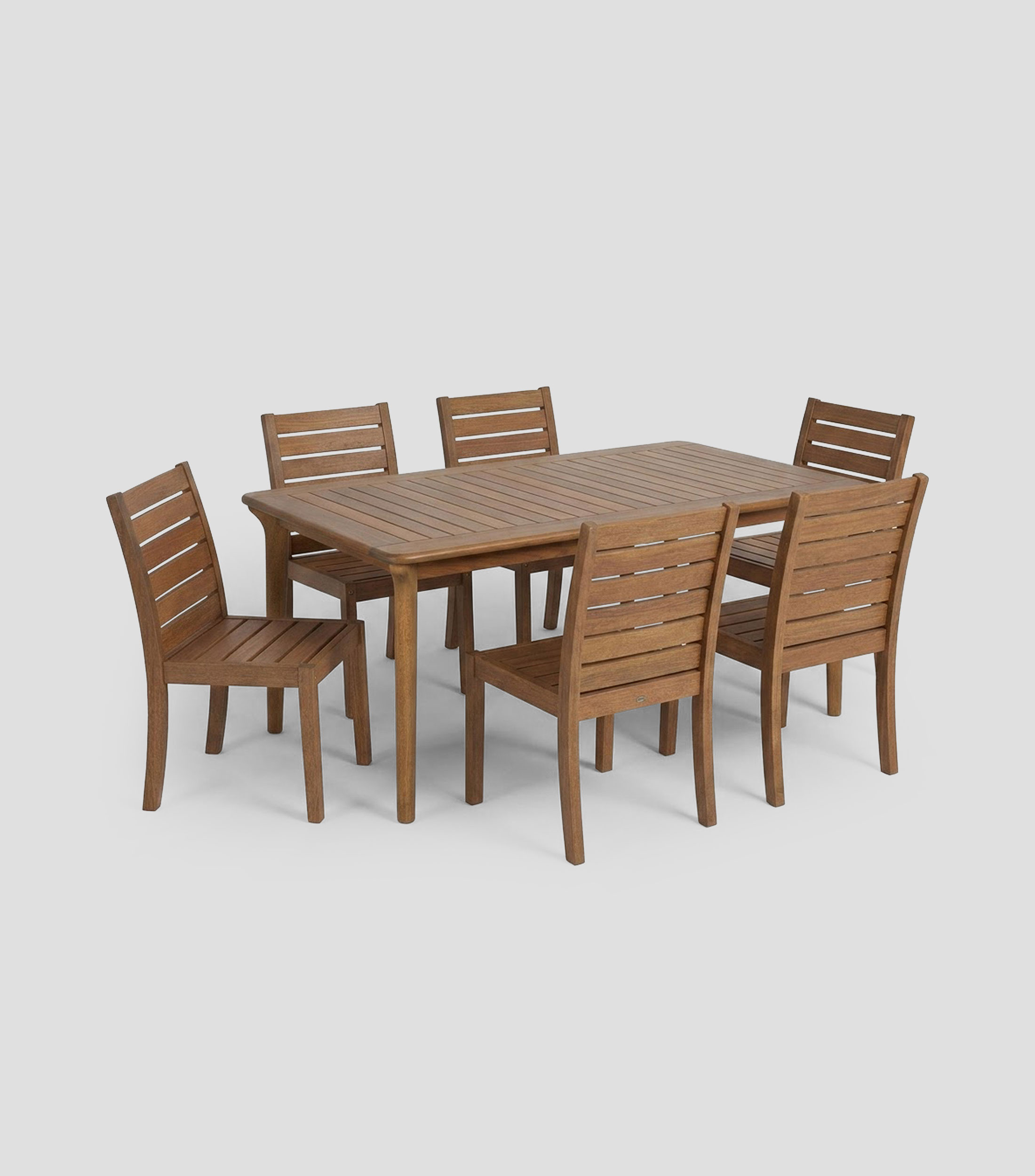 Comedor de Exterior 6 Sillas Napoli en madera