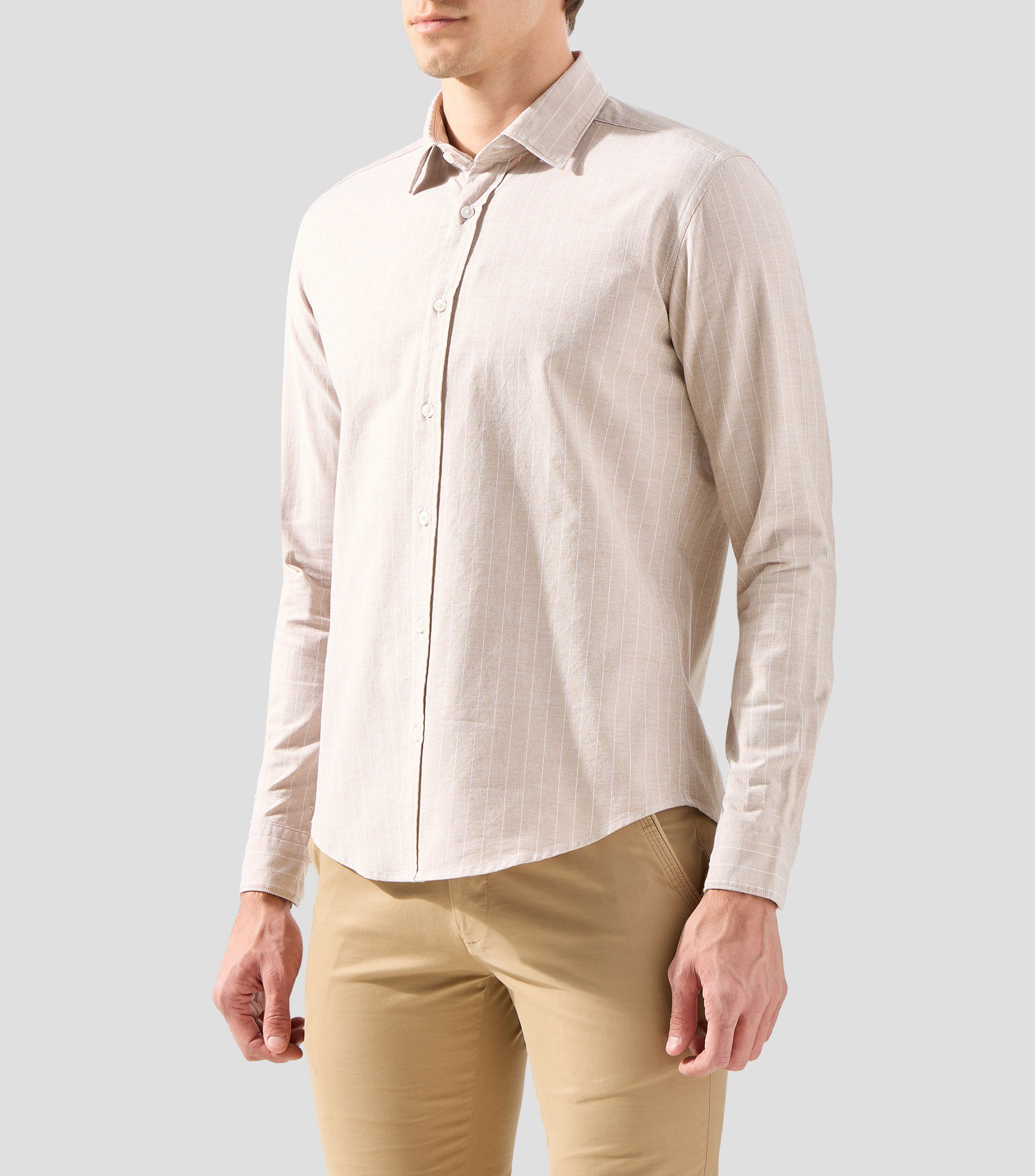 Camisa rayas manga larga Hombre