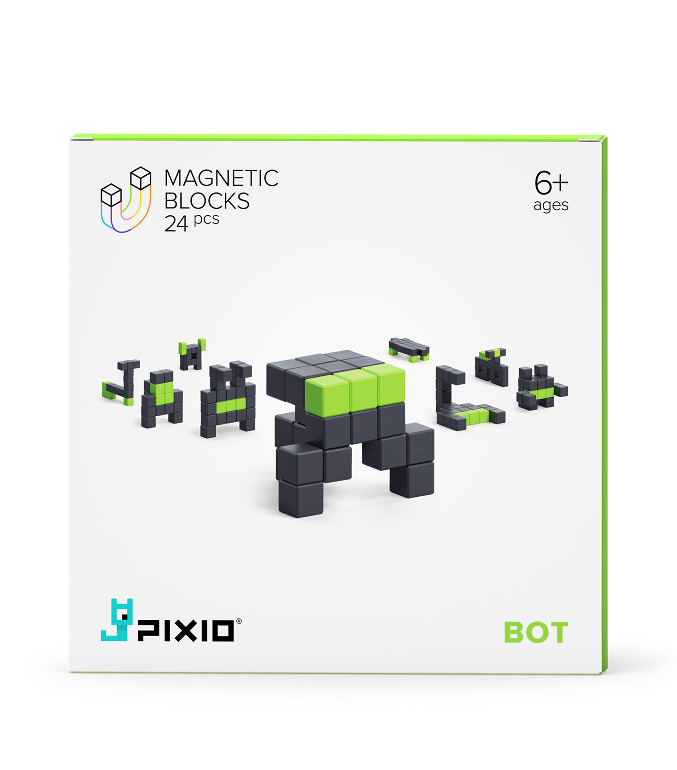 Playset Magnetic Blocks, Bot