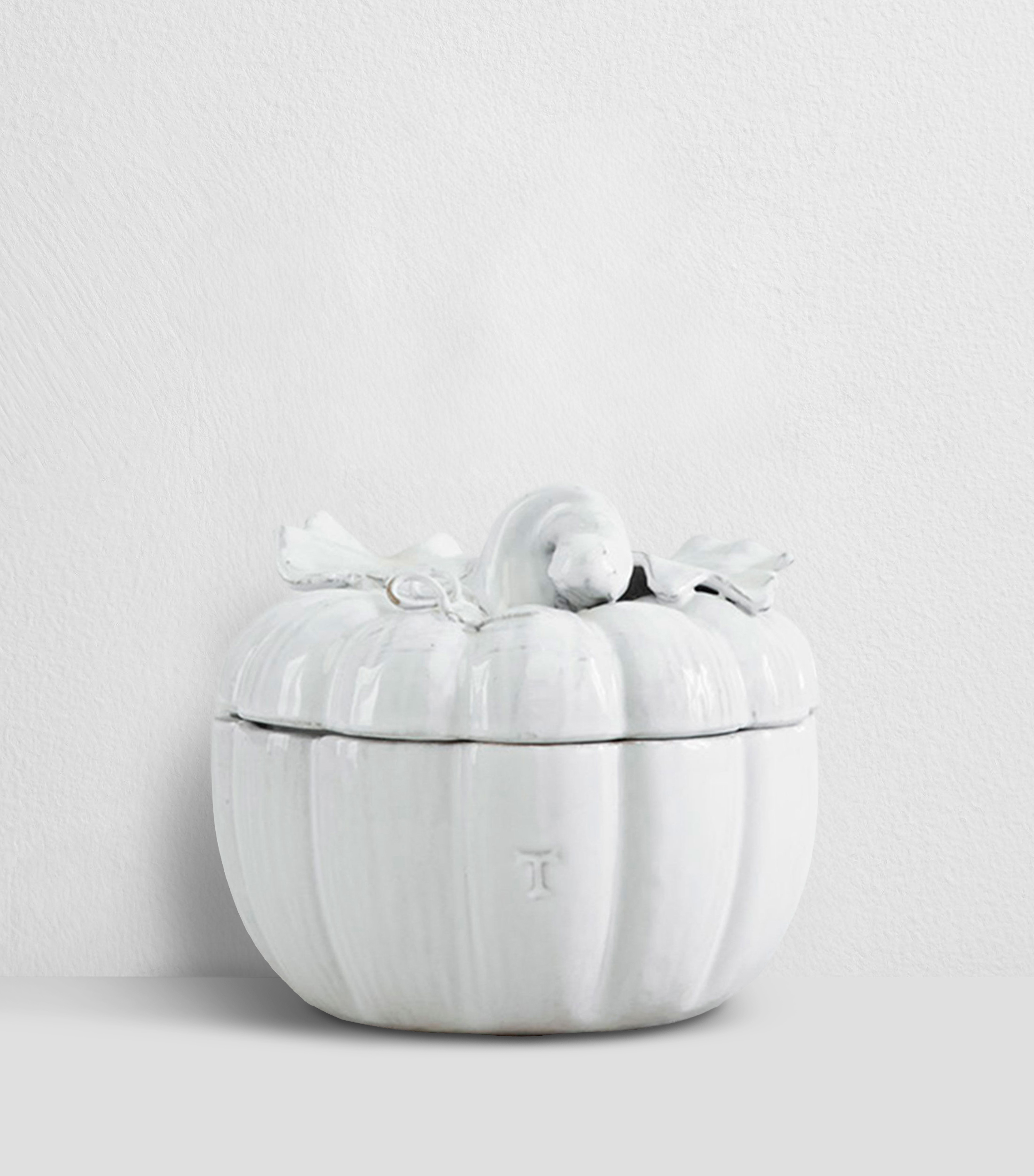 Sopera con tapa Calabaza blanca en cerámica