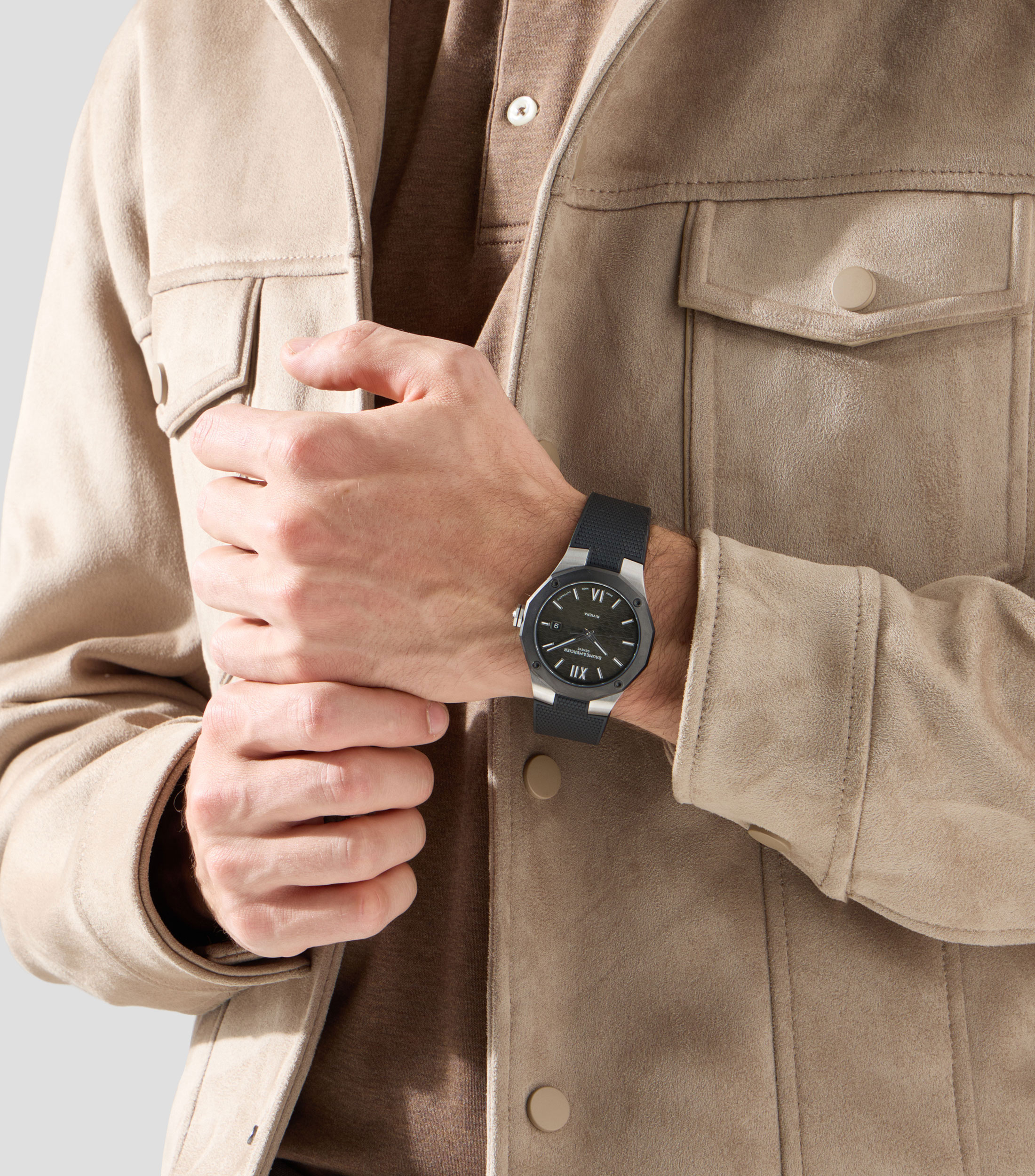 Reloj para Hombre Riviera Casual, Gris, Verde