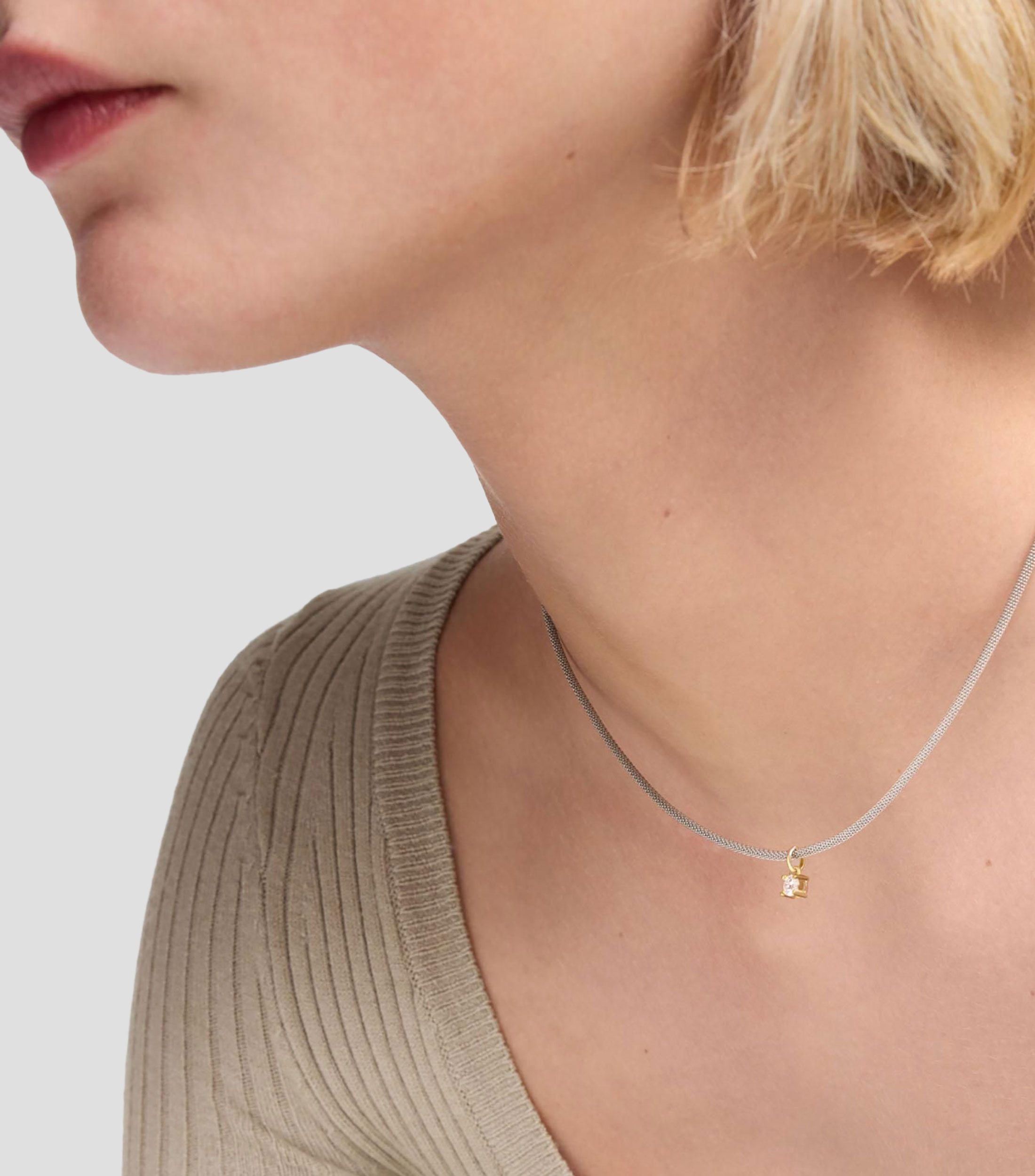 Collar con diamante Mesh LGD Mujer