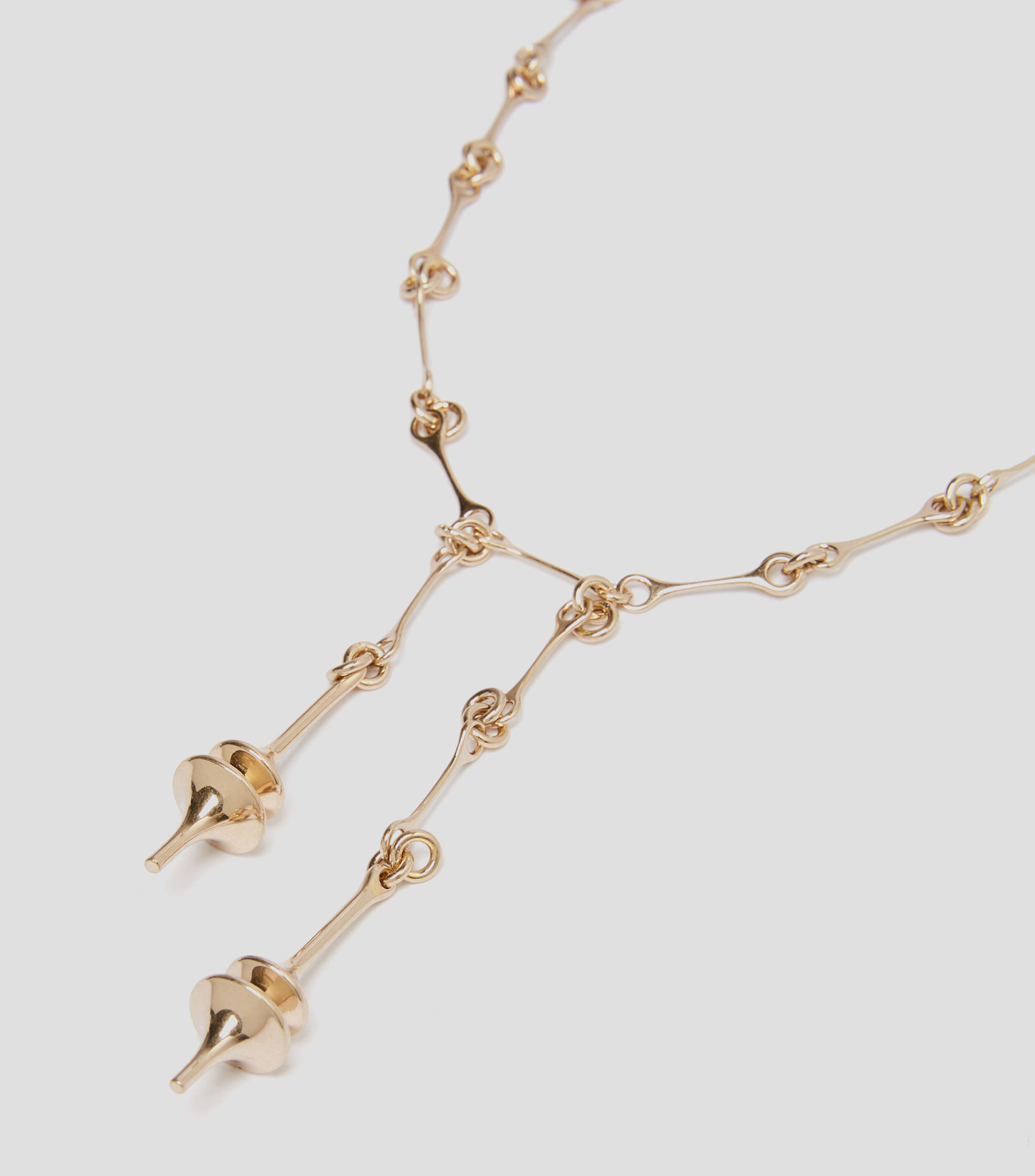 Collar largo con doble colgante Mujer