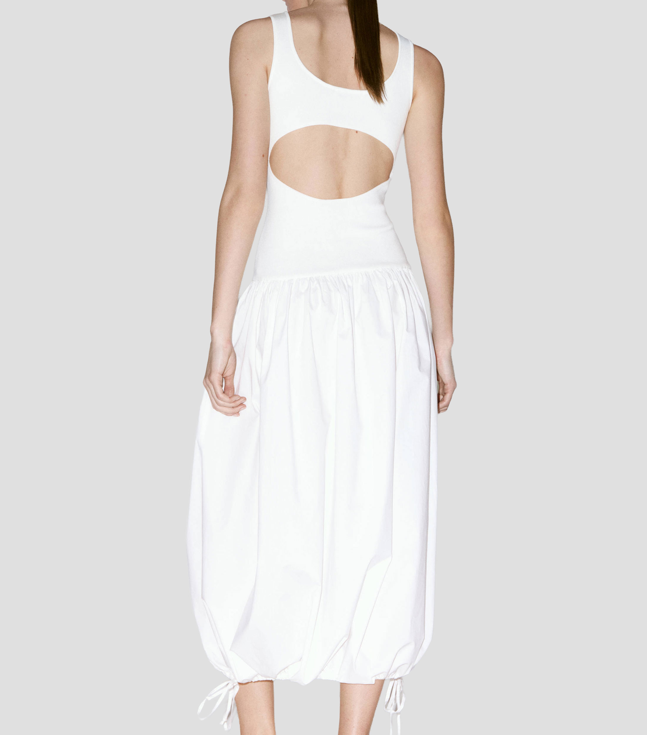 Vestido midi liso Mujer