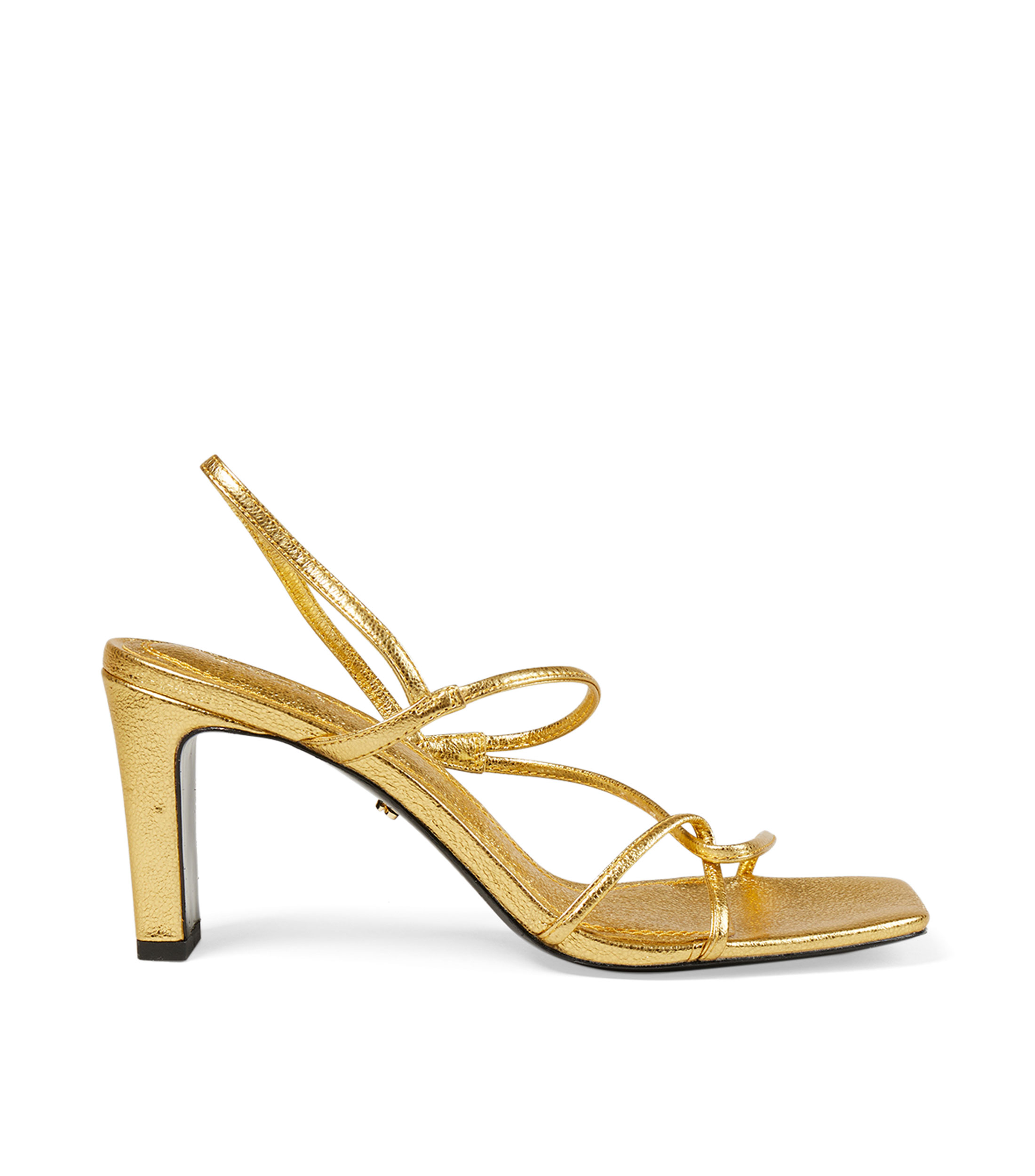 Sandalias tacón alto ancho liso Mujer