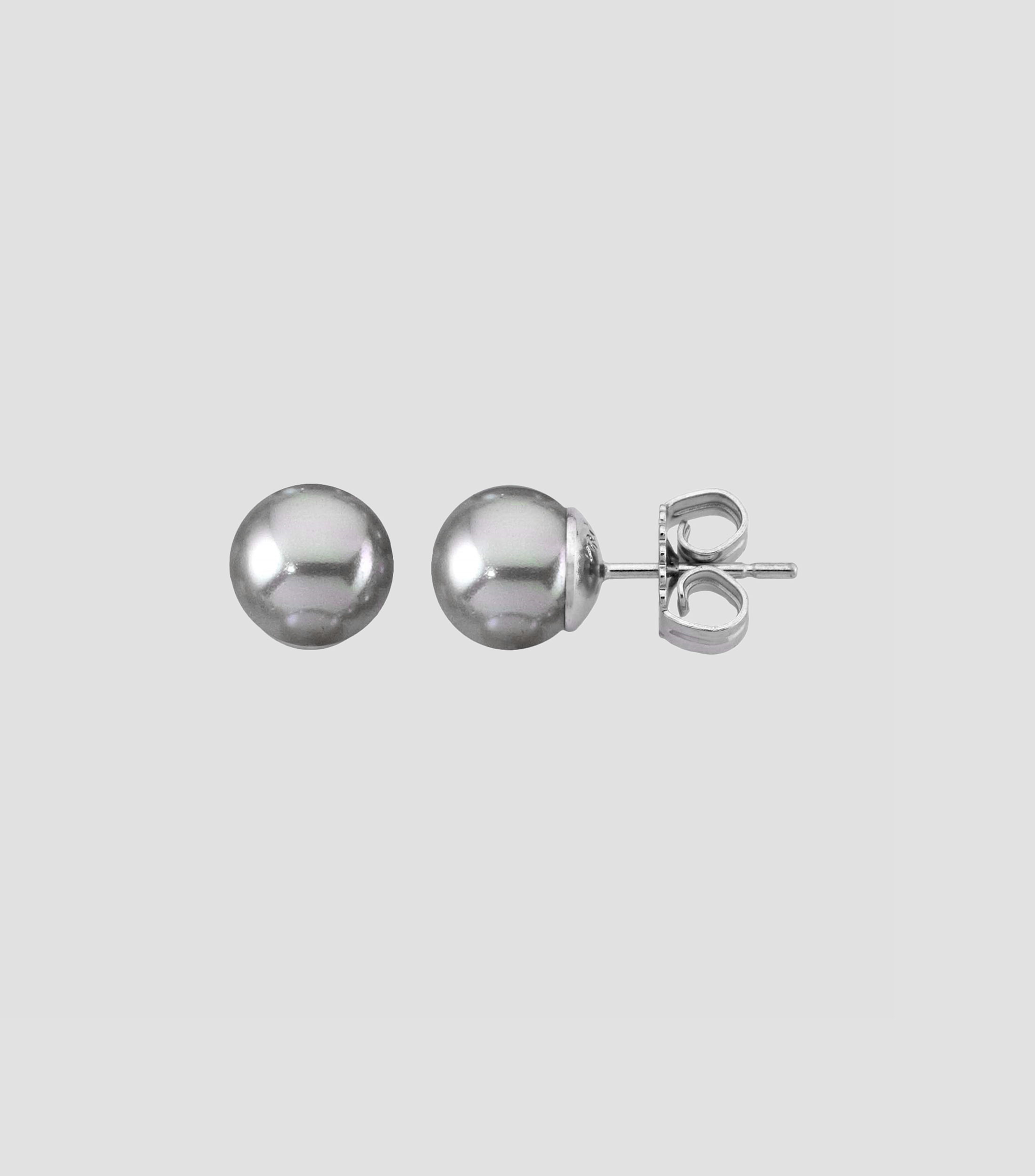 Aretes en plata perla Mujer