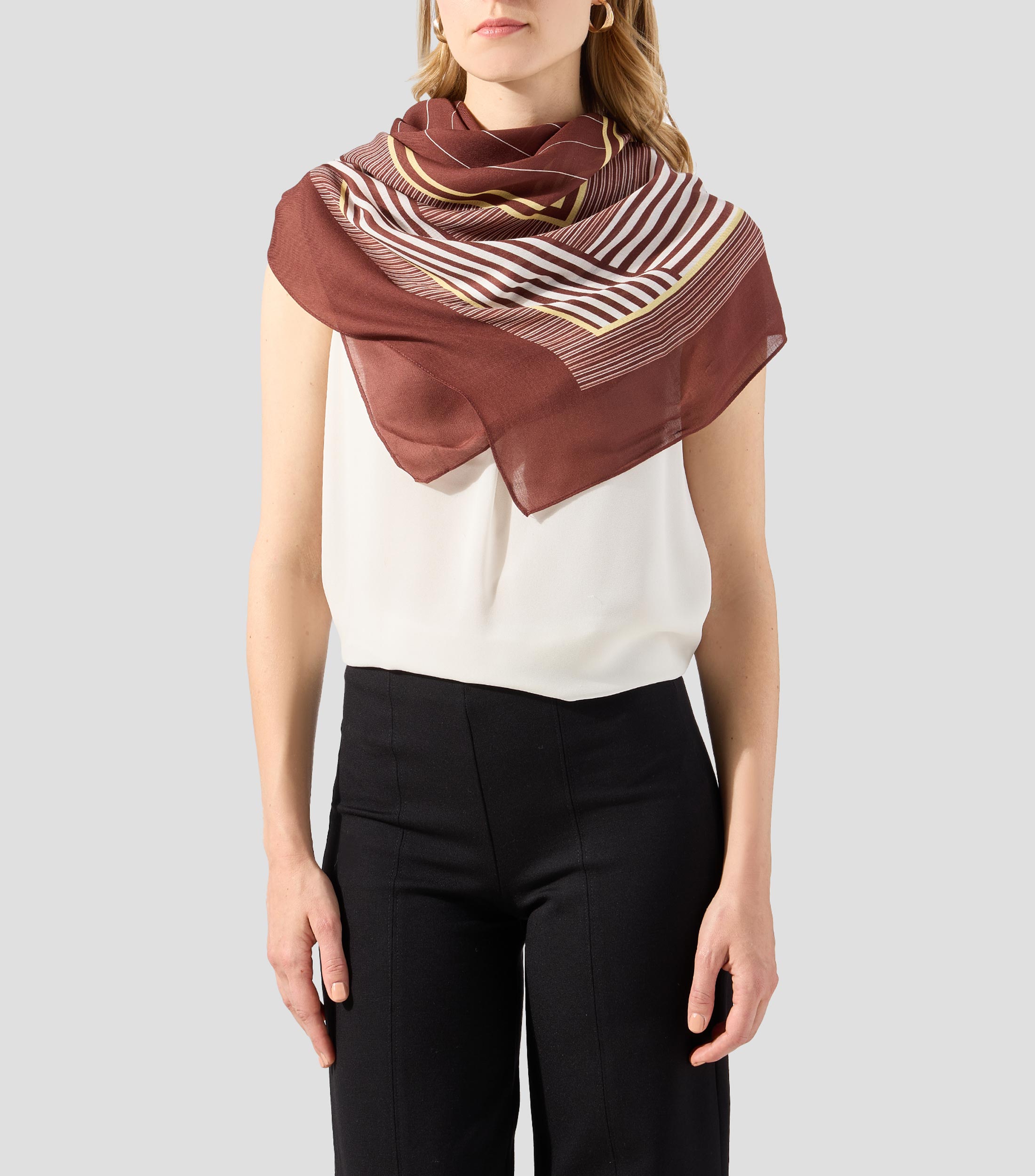 Mascada multicolor estampada Mujer