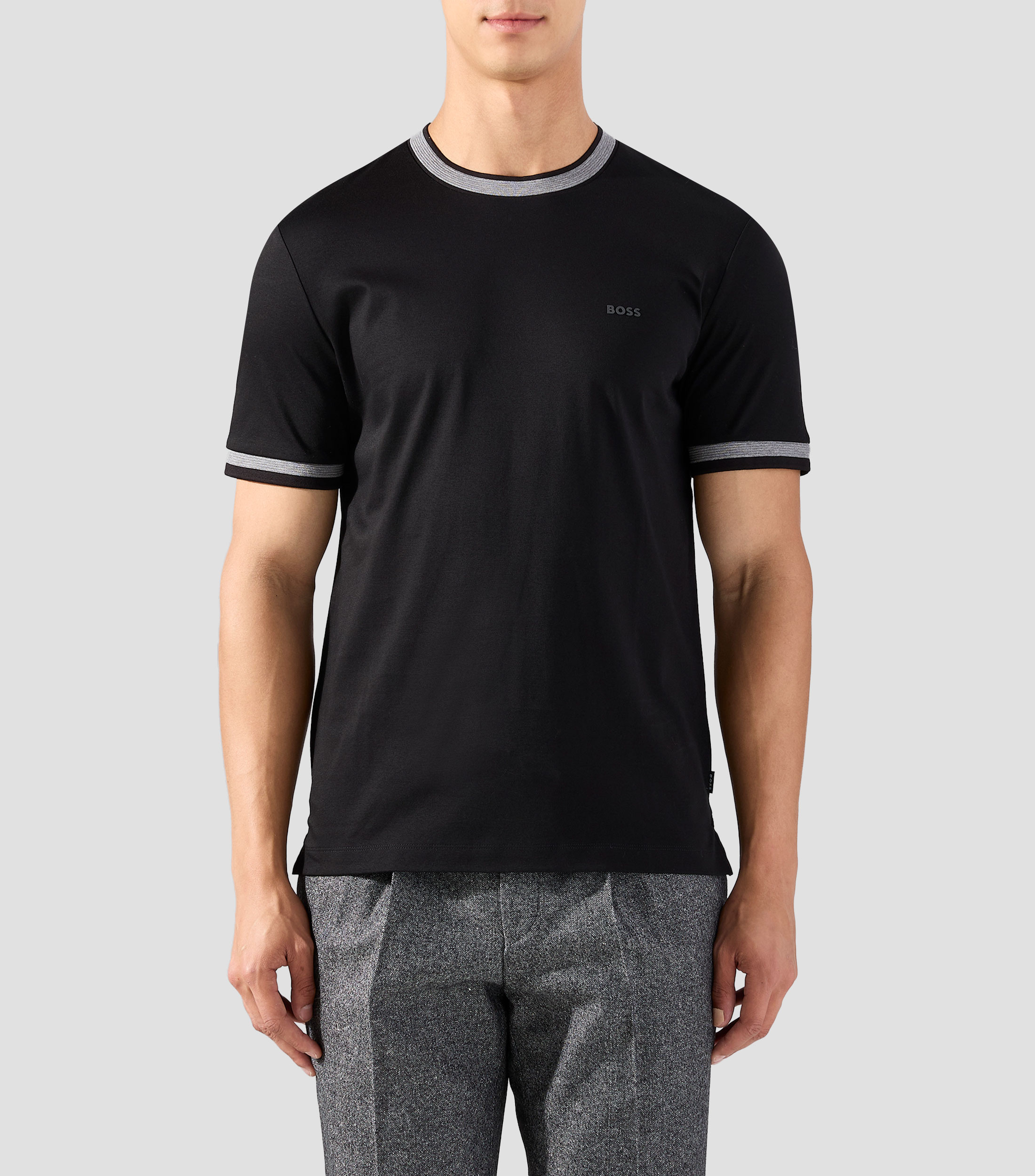 Playera cuello redondo manga corta lisa Hombre