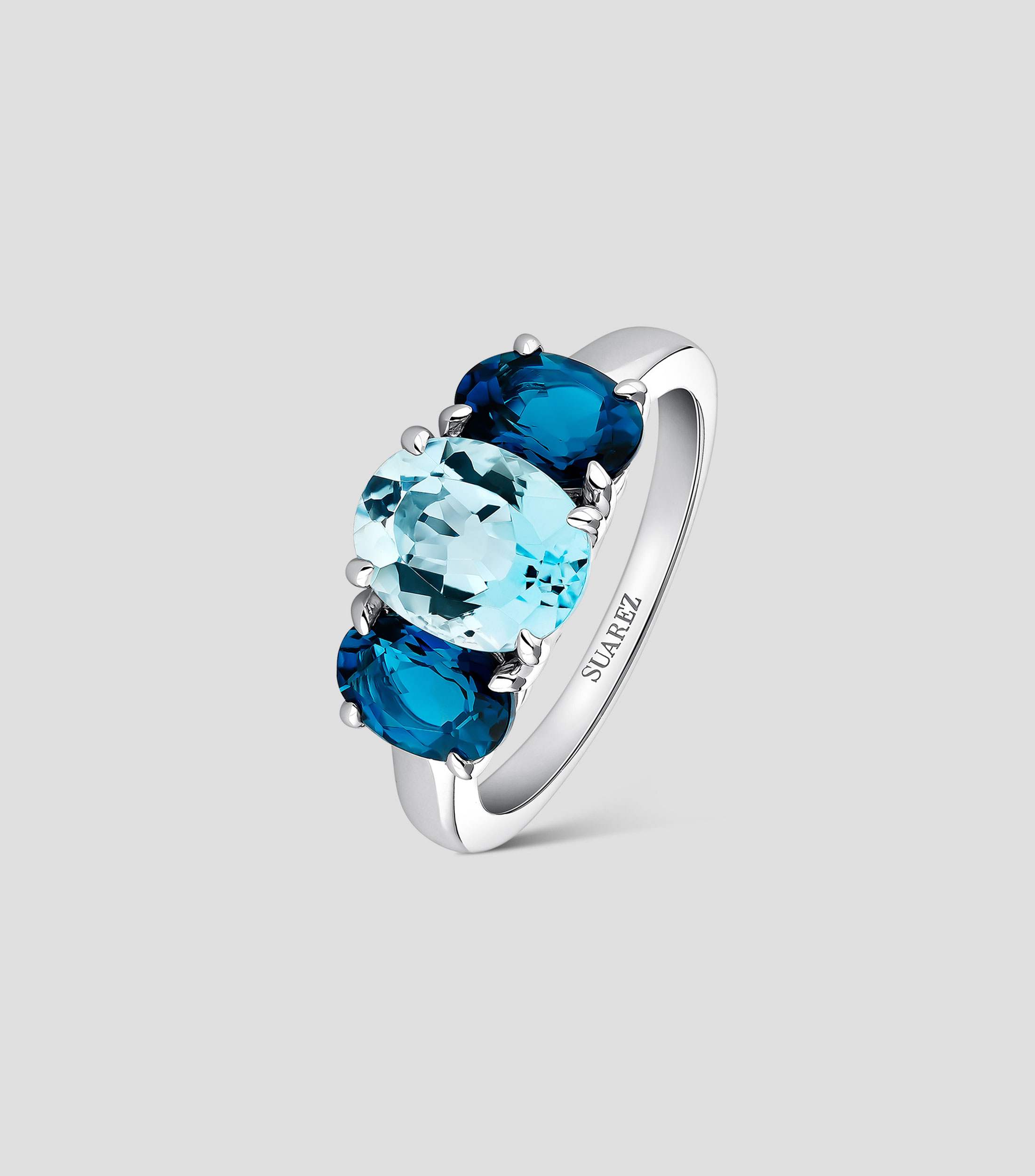 Anillo en Plata con Topacios Utopian Mujer