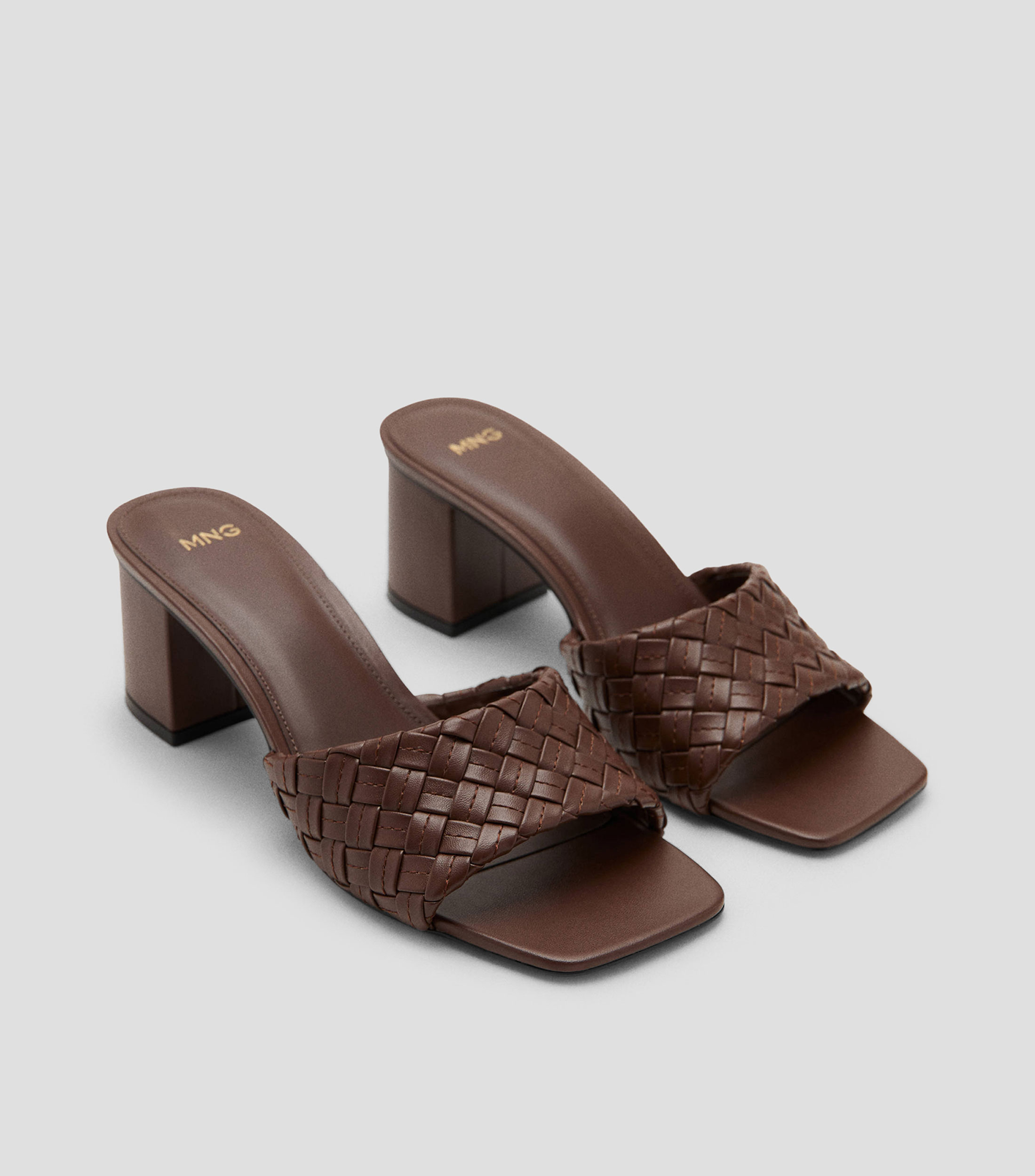 Sandalias con tacón medio ancho Mujer