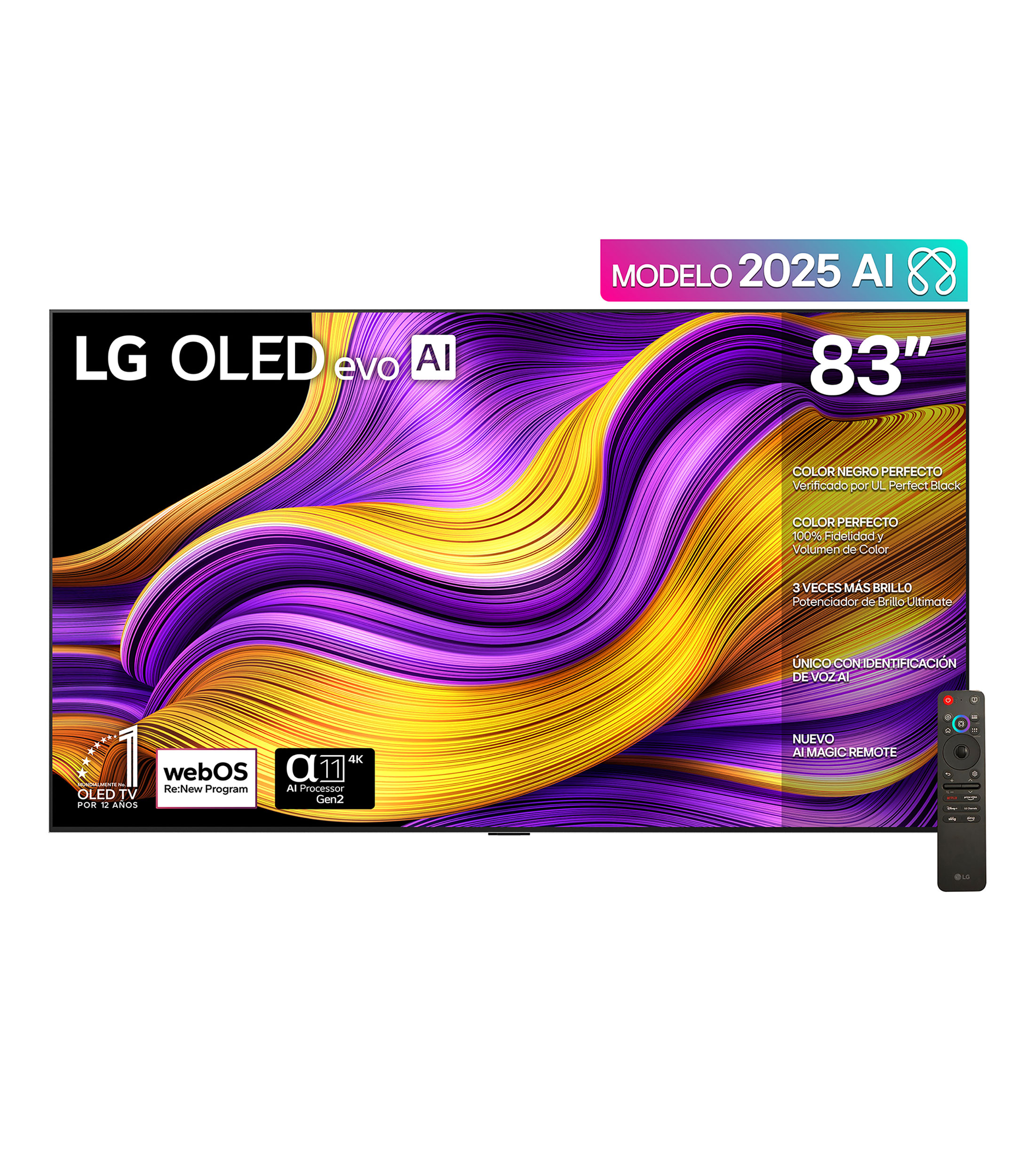 Pantalla 83 pulgadas LG OLED evo AI G5 4K SMART TV 2025