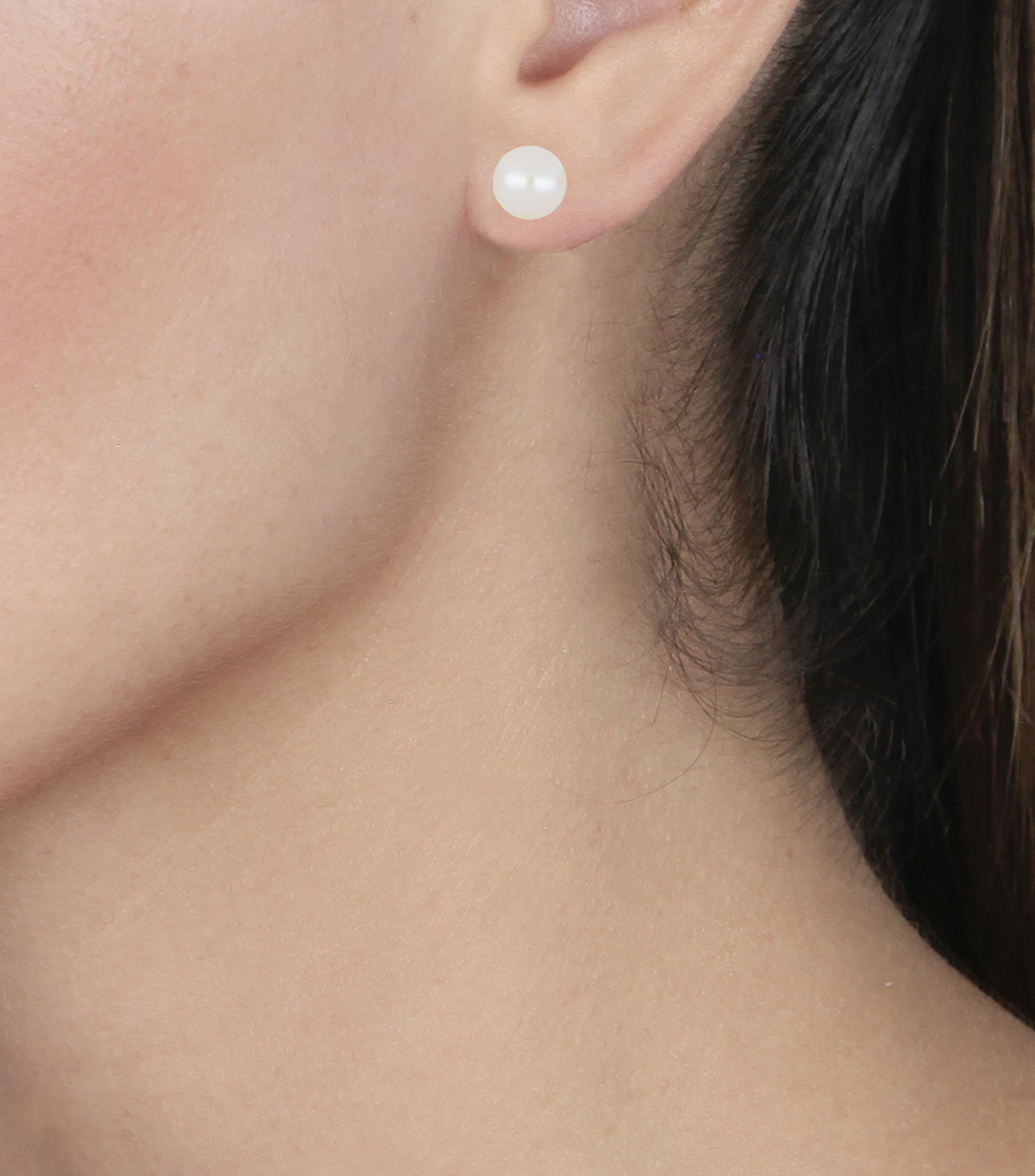 Aretes en Oro amarillo de 14 Kilates con perla Mujer
