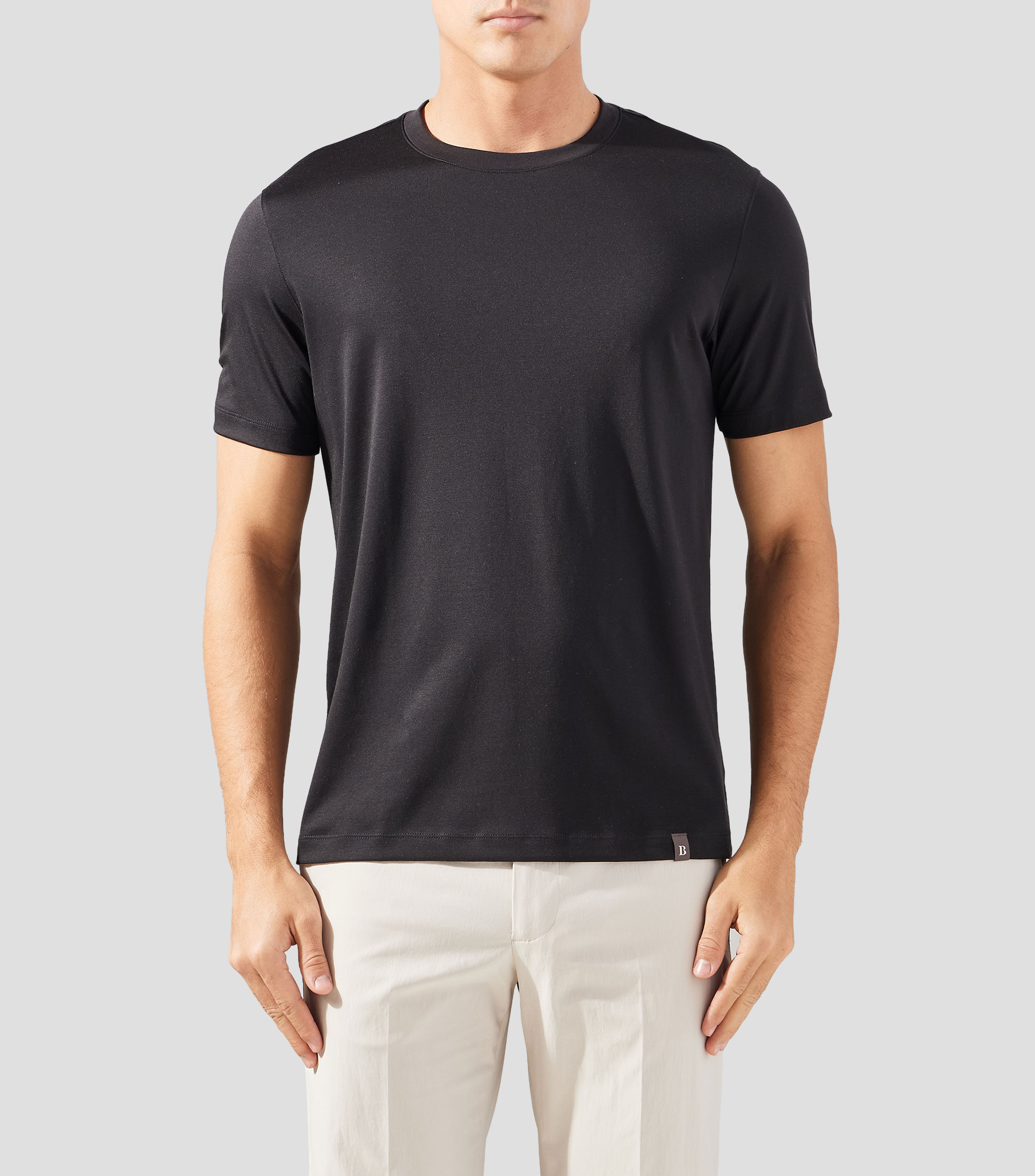 Playera cuello redondo manga corta lisa Hombre