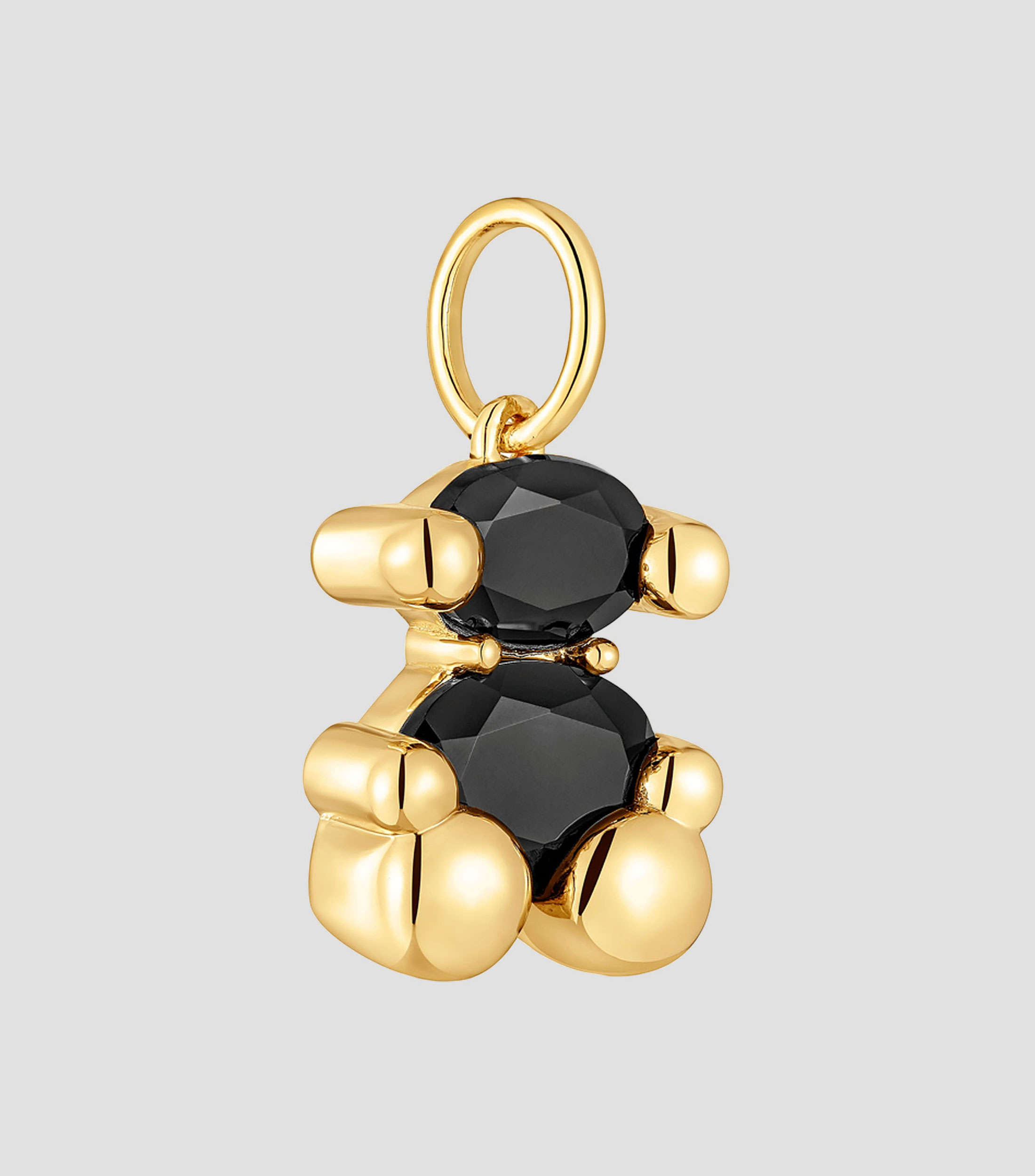 Dije en Plata Color Bear con Onix Mujer