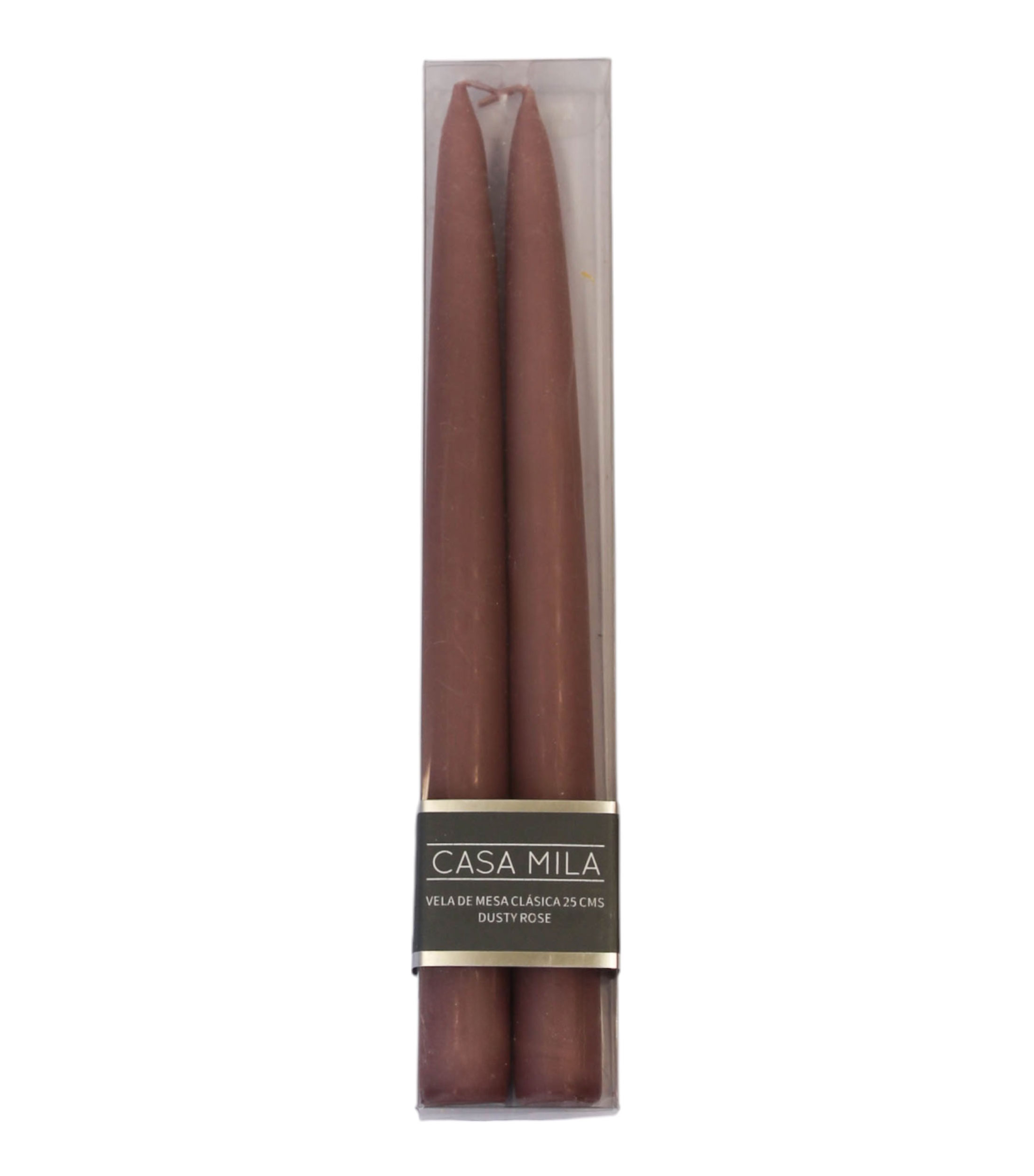 Set 2 velas decorativas Tapper, Rosa oscuro