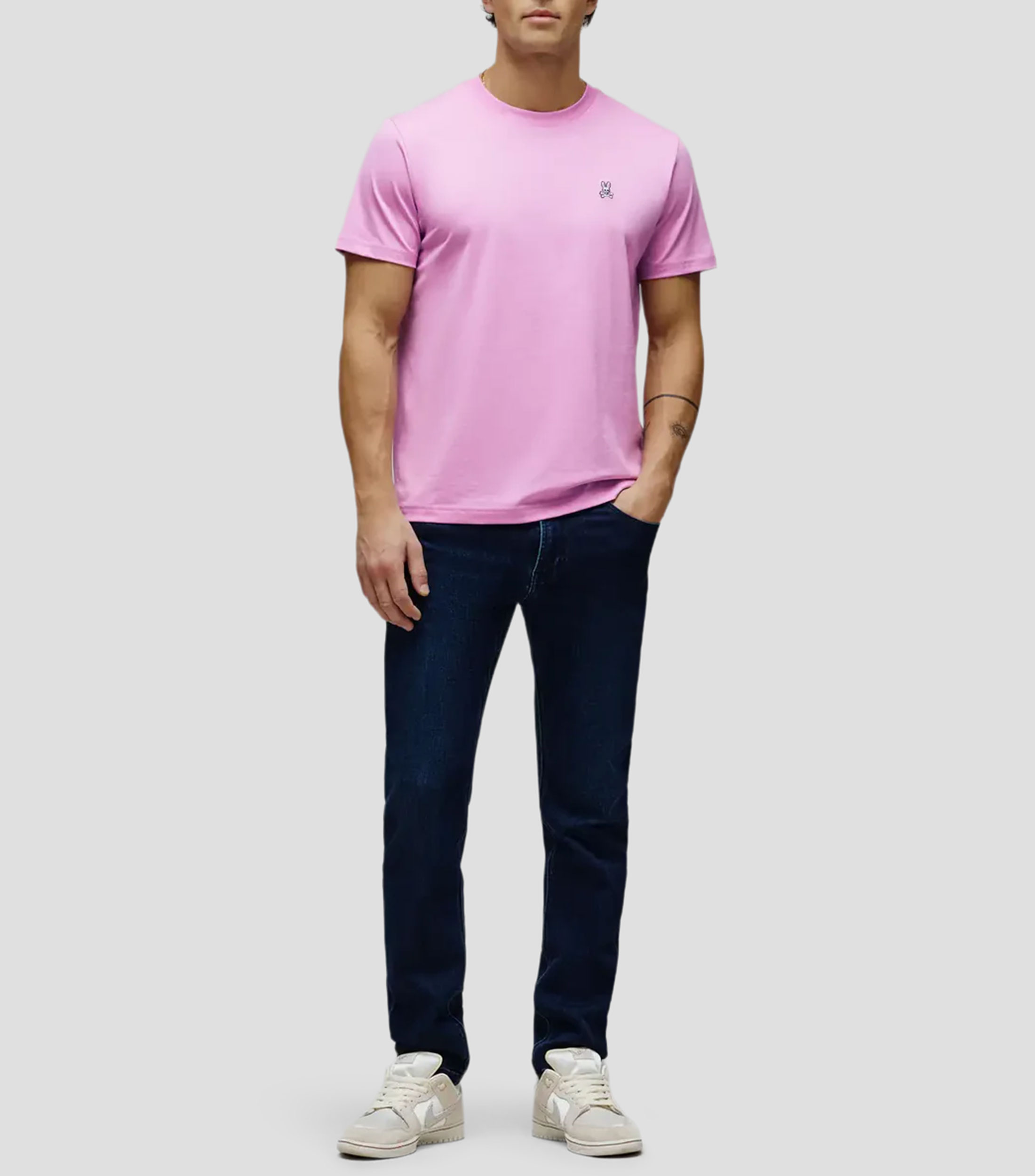 Playera cuello redondo manga corta lisa Hombre
