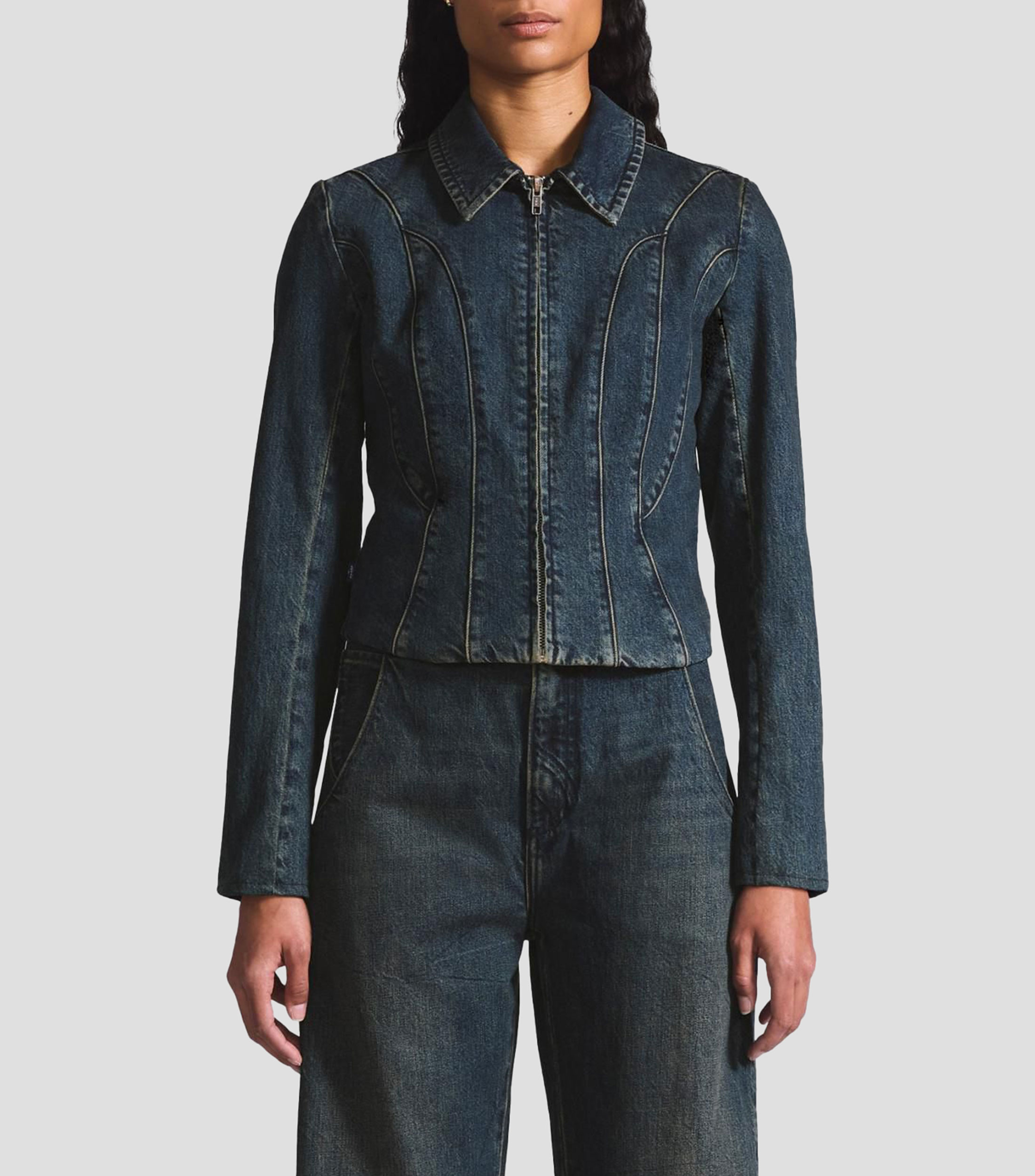 Chamarra moto mezclilla japonesa premium Blue Tab Levi’s Mujer