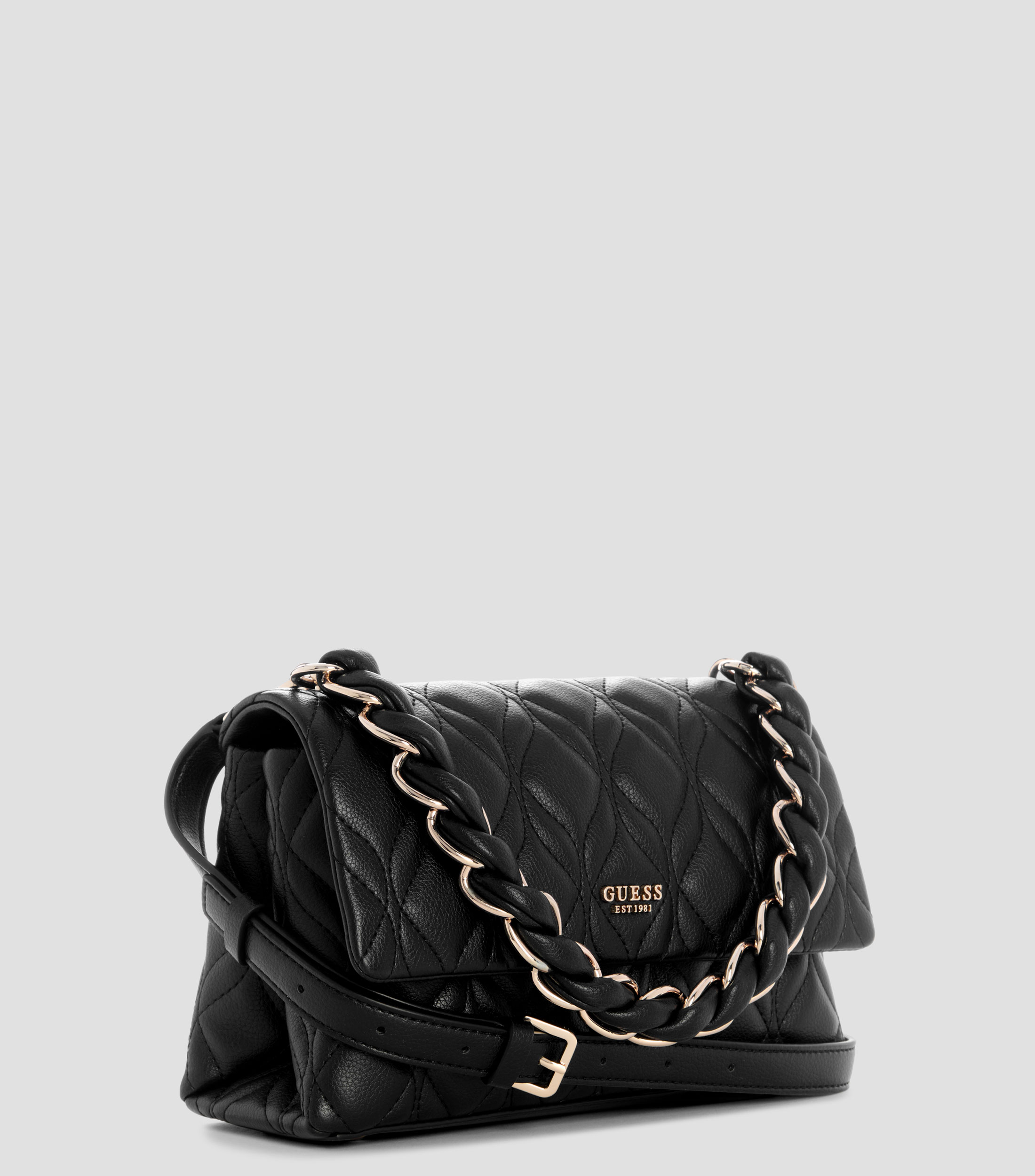 Bolsa crossbody negra Maxine Flap lisa Mujer