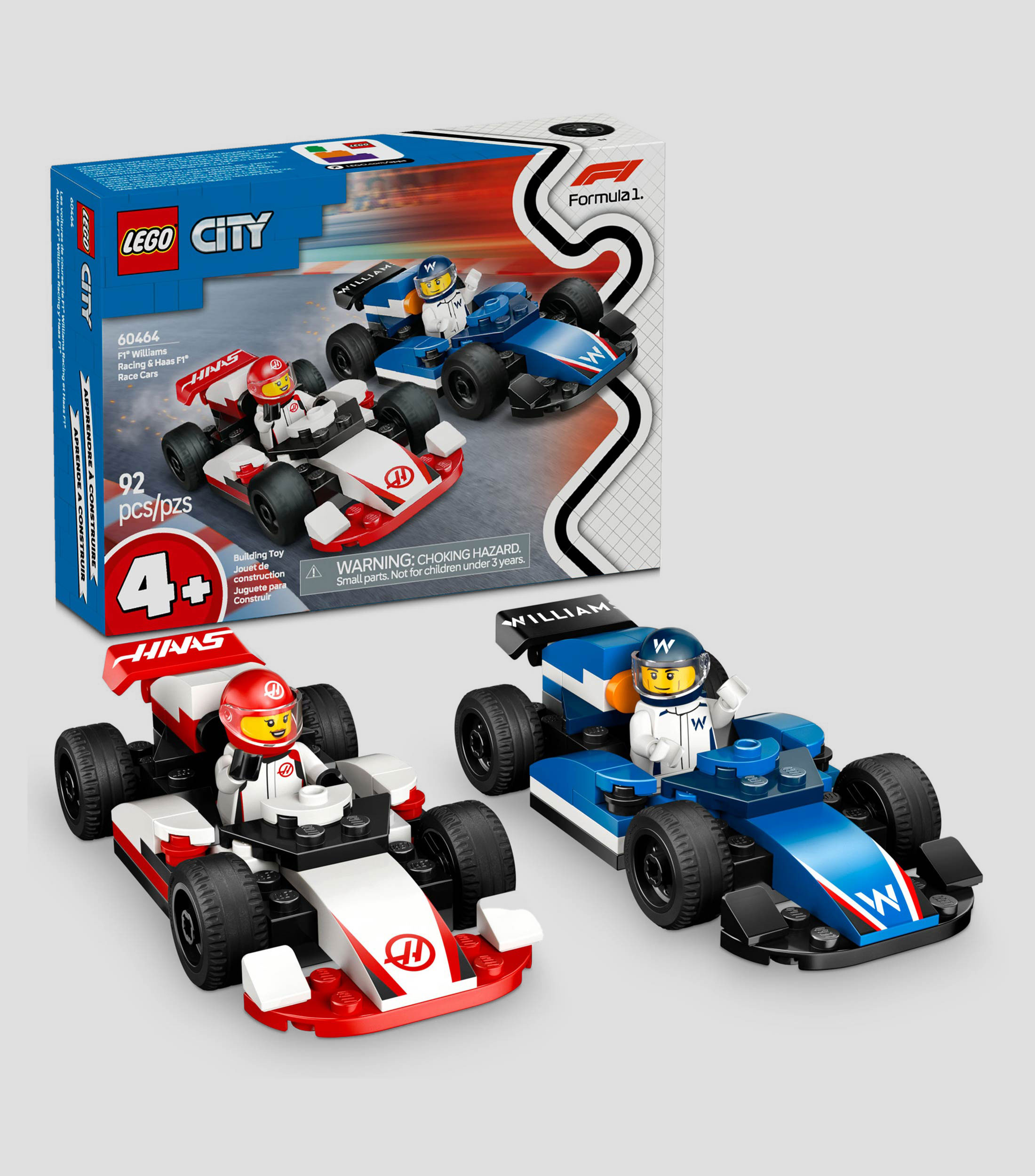 Lego City, F1 Williams Racing Autos de Carrera Haas F1 60464