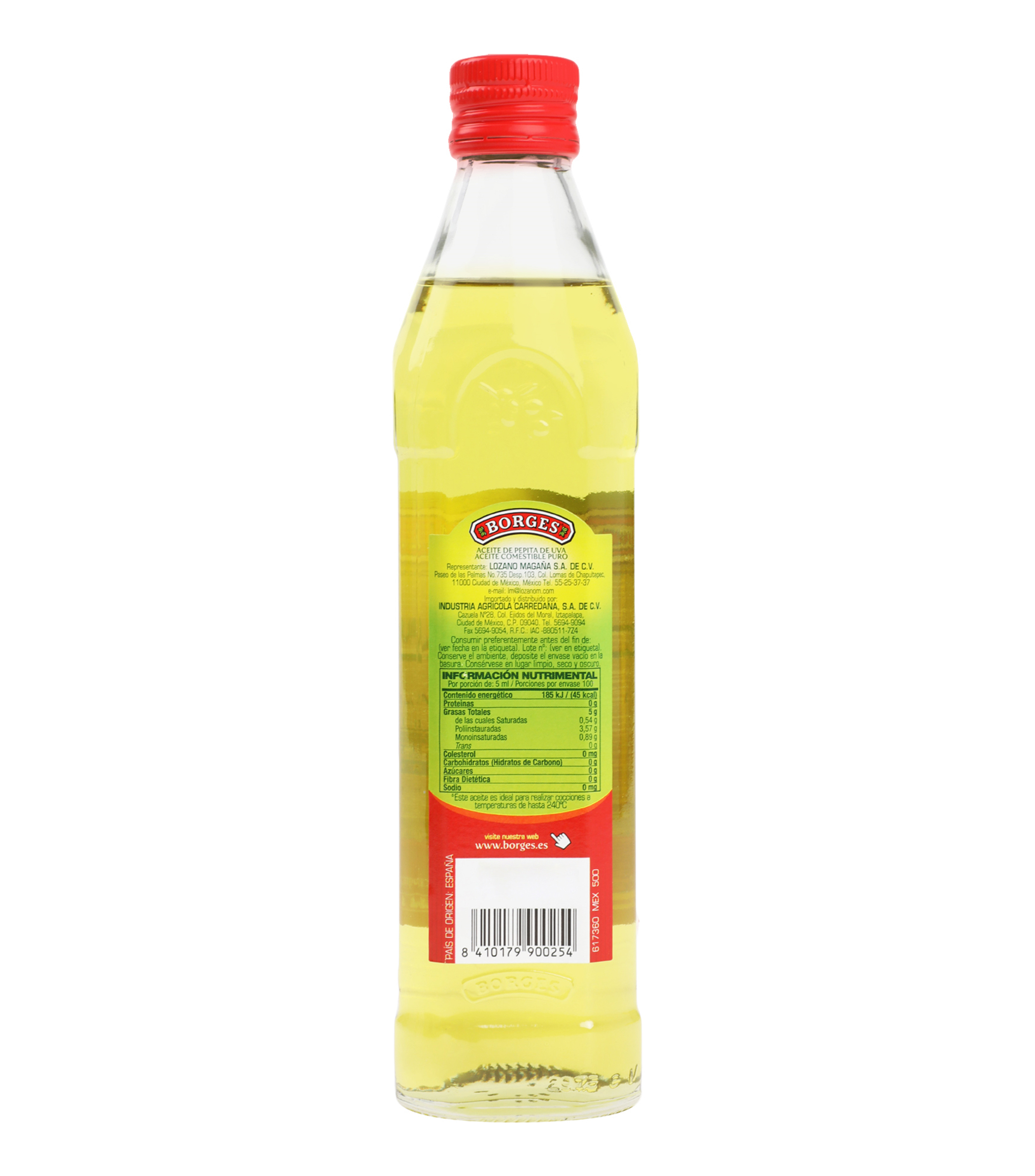 Aceite de Pepita de Uva Grapeseed, 500 ml
