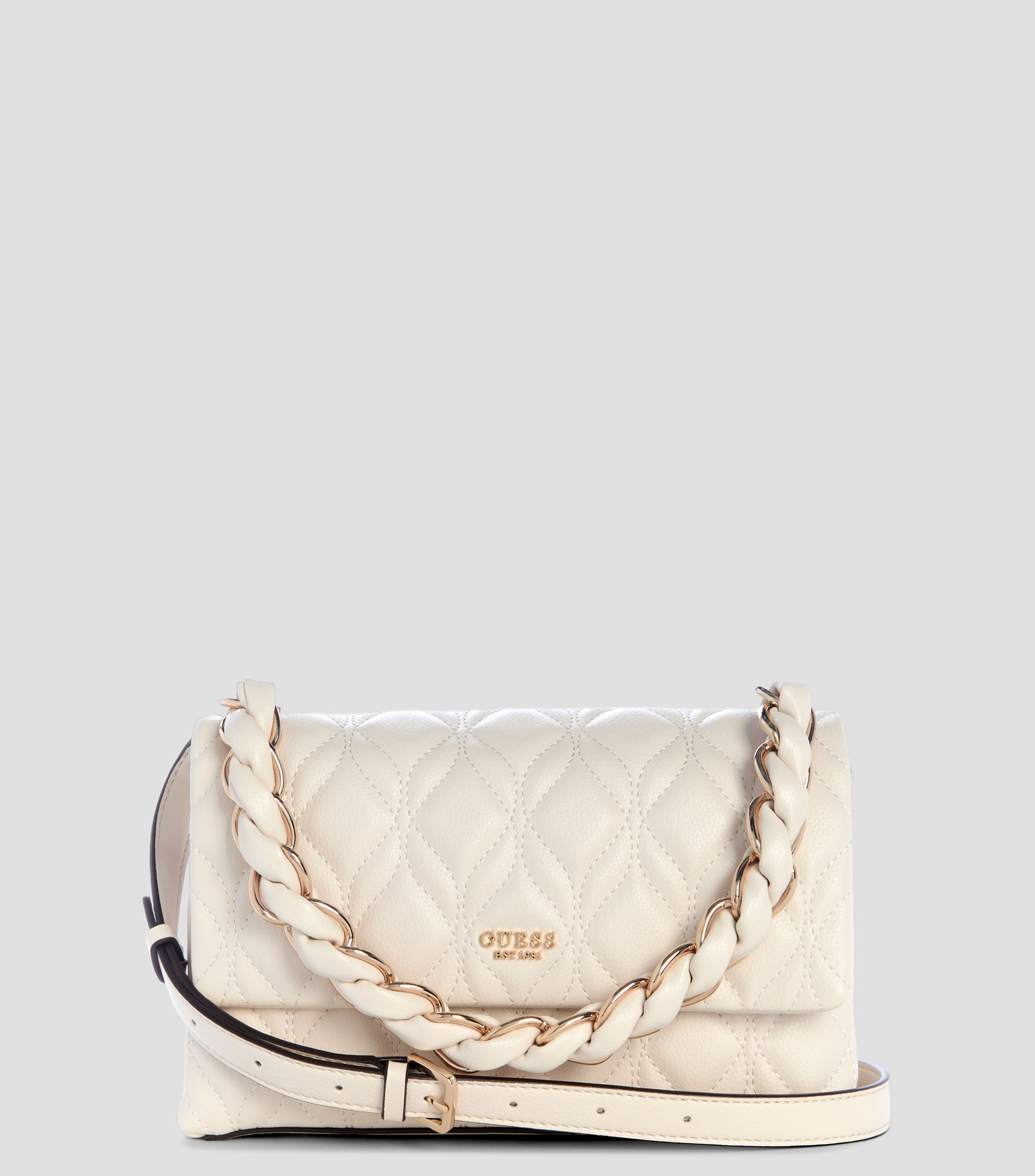 Bolsa crossbody blanca Maxine Flap lisa Mujer