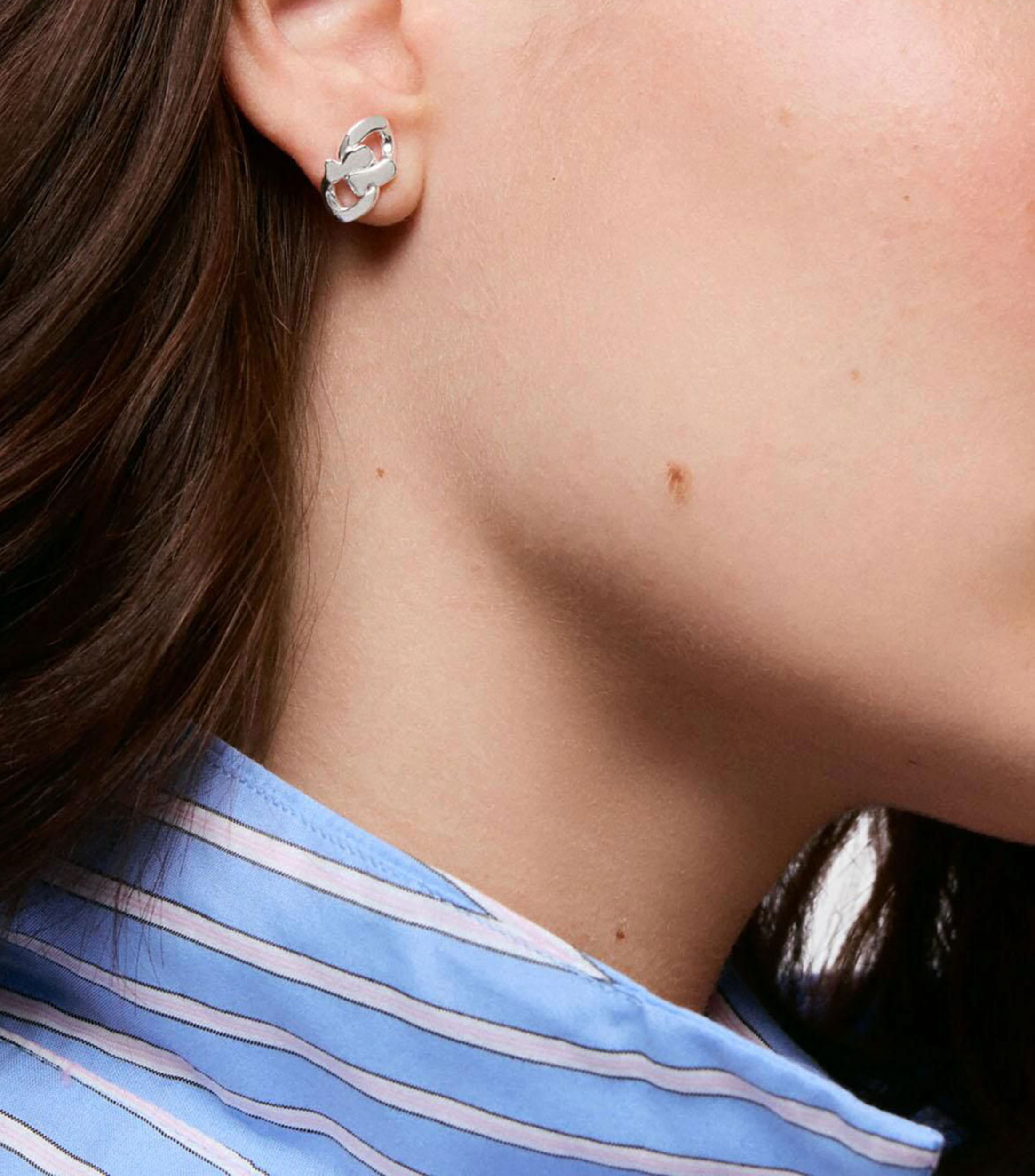 Aretes en Plata .925 Bears Chain Mujer