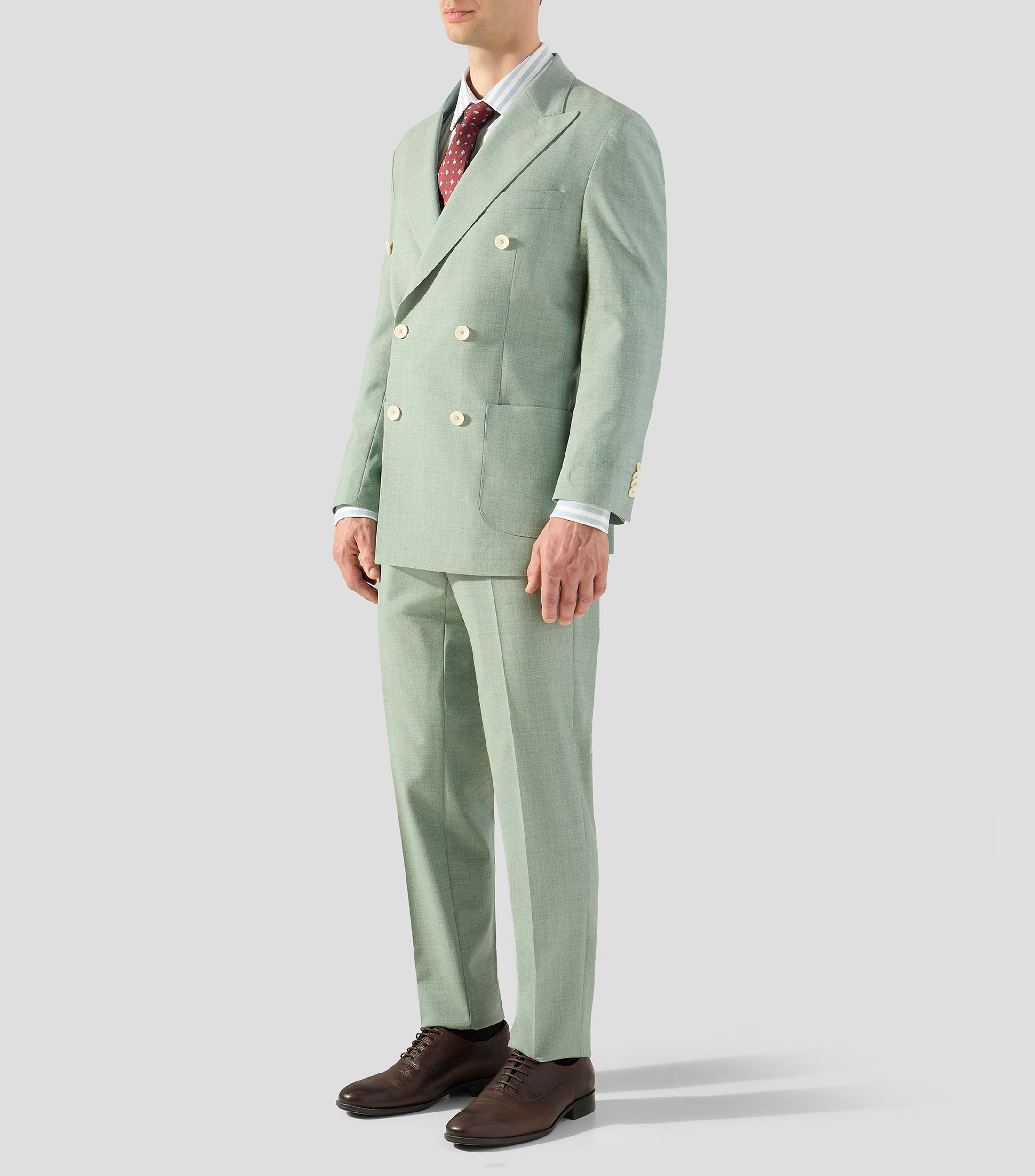 Traje de corte slim jaspeado Hombre