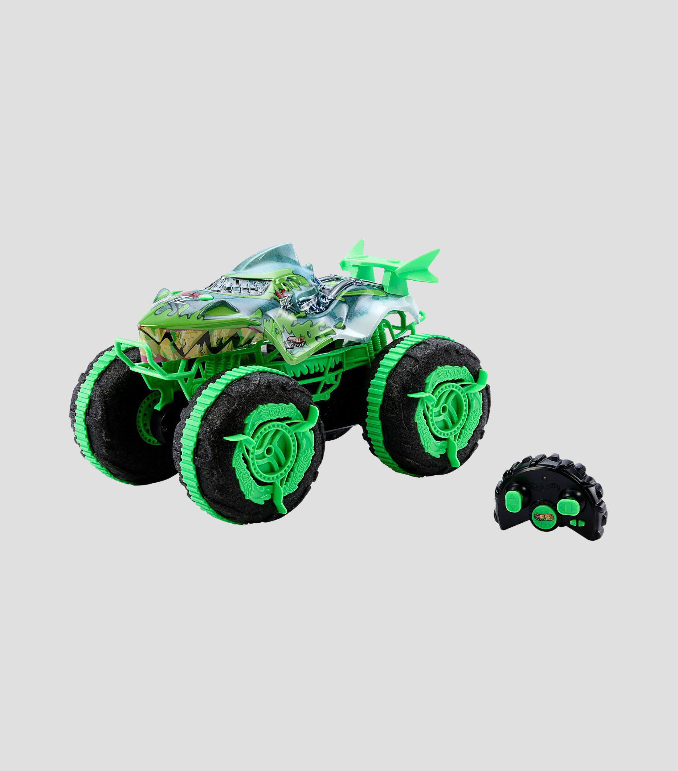 Hot Wheels Vehículo Monster Trucks a Control Remoto Todo Terreno 115