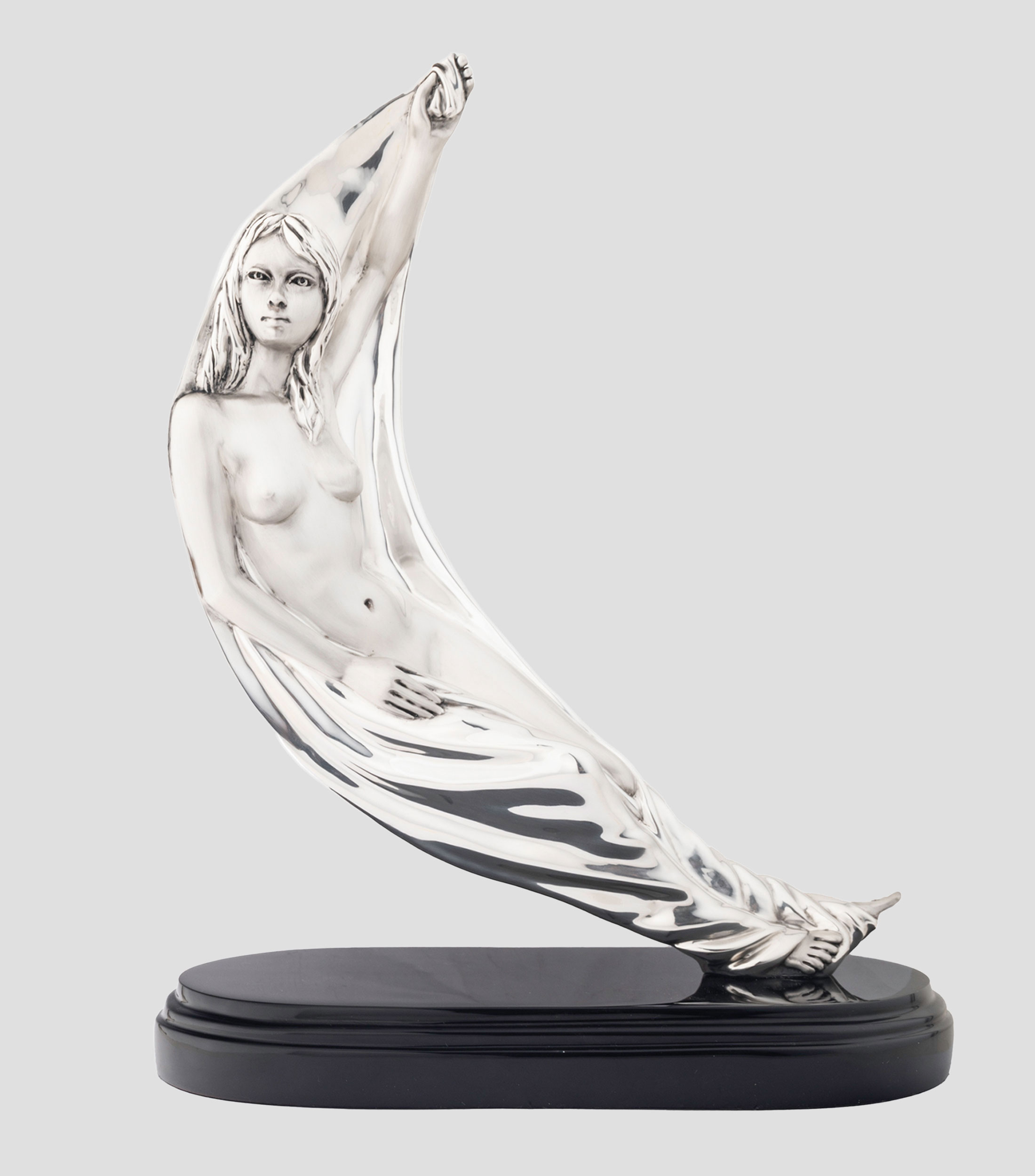 Figura decorativa Luna en plata