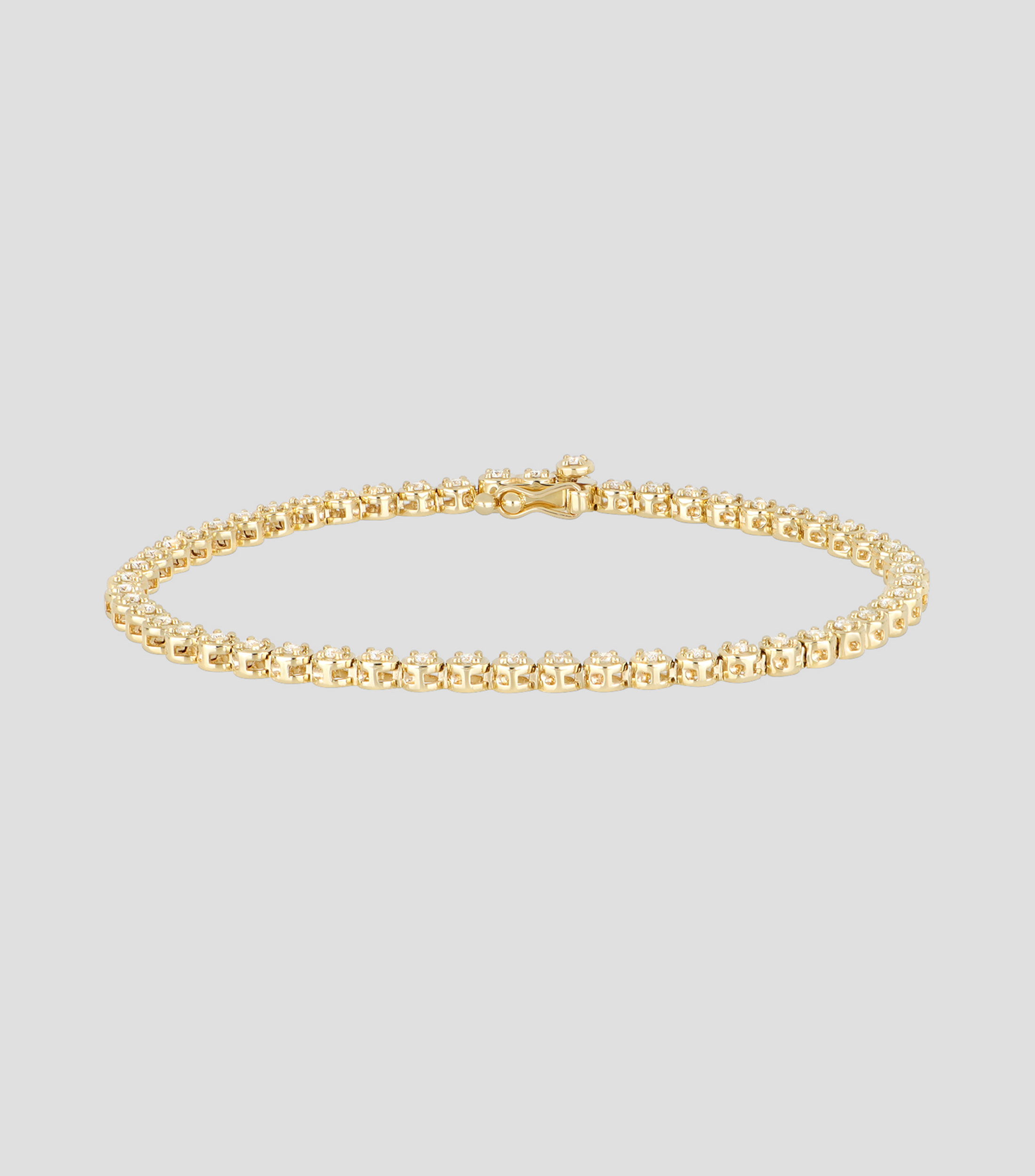 Pulsera en oro amarillo de 14 kilates con diamante Mujer