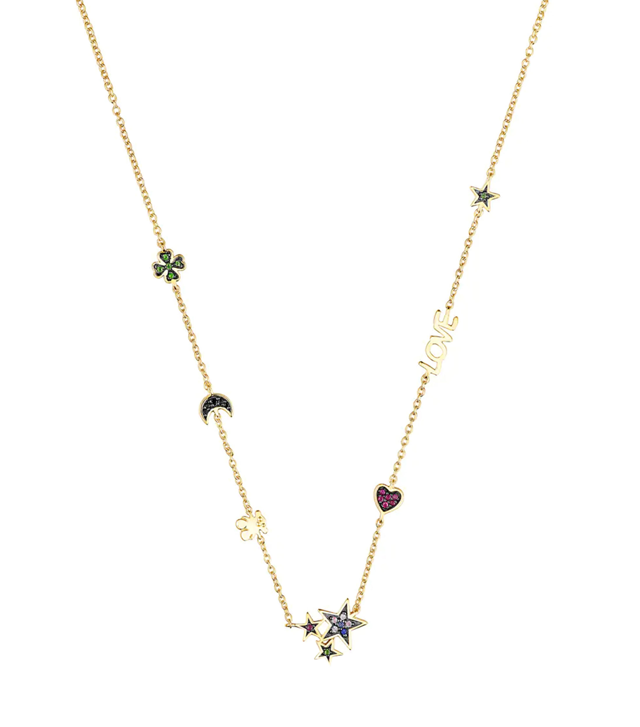 Gargantilla con dije en plata Teddy Bear Stars con gemas Mujer