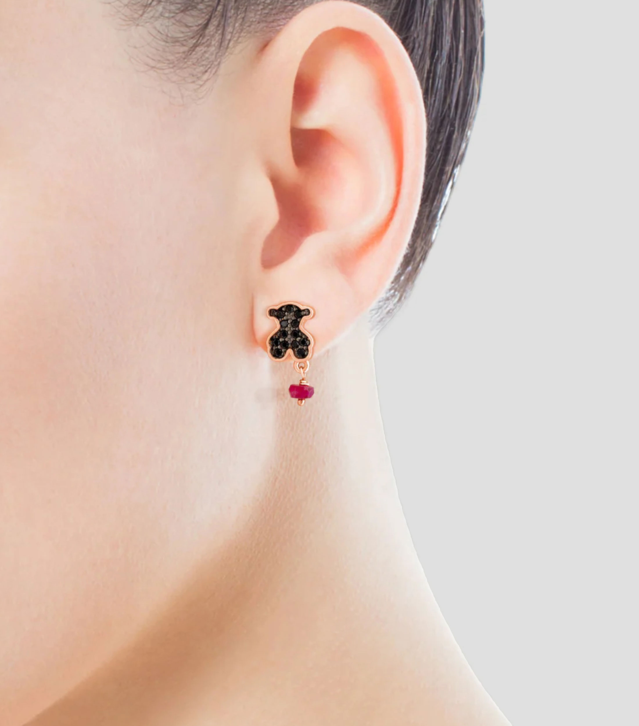 Aretes en plata Tous Motif Mujer