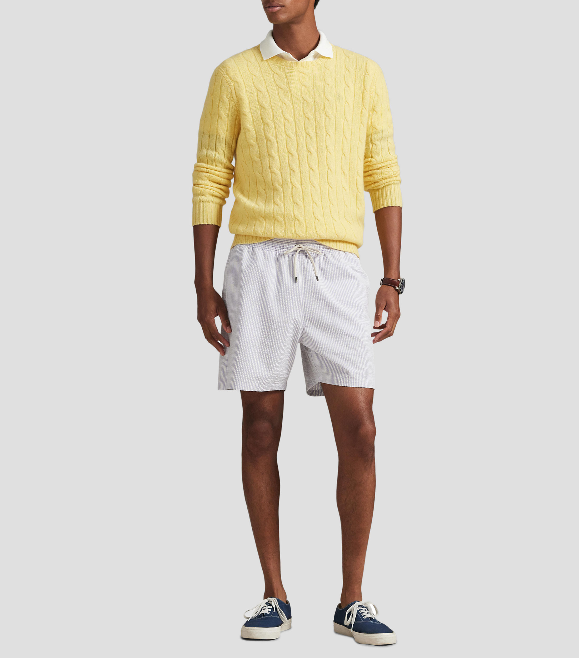 Traje de baño largo líneas Hombre