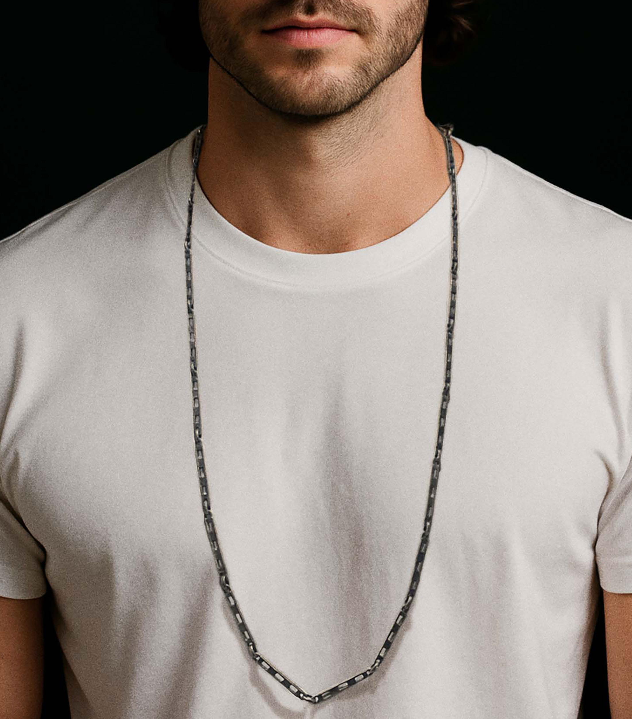 Cadena en Plata con Eslabones Unisex