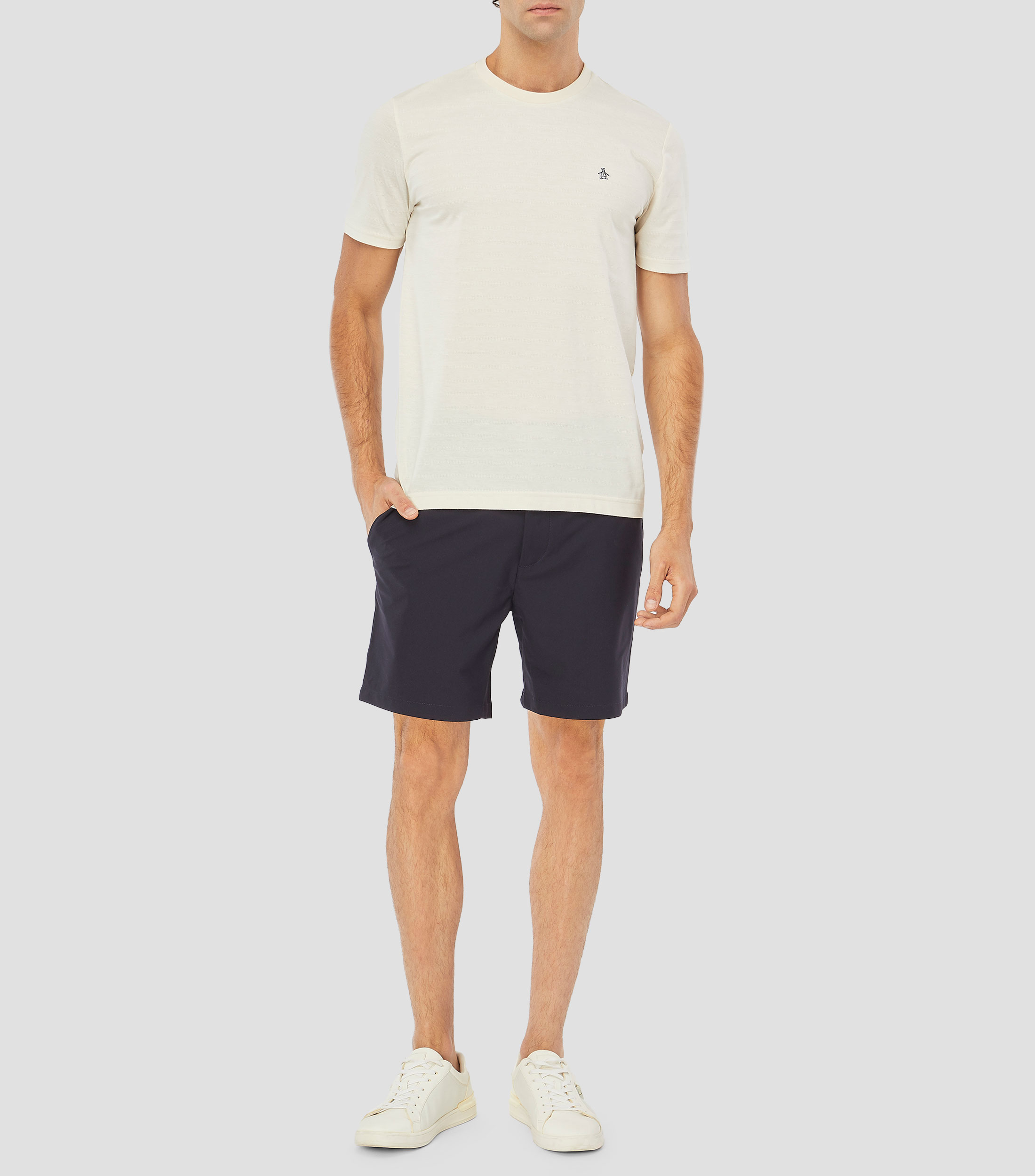 Playera cuello redondo manga corta lisa Hombre