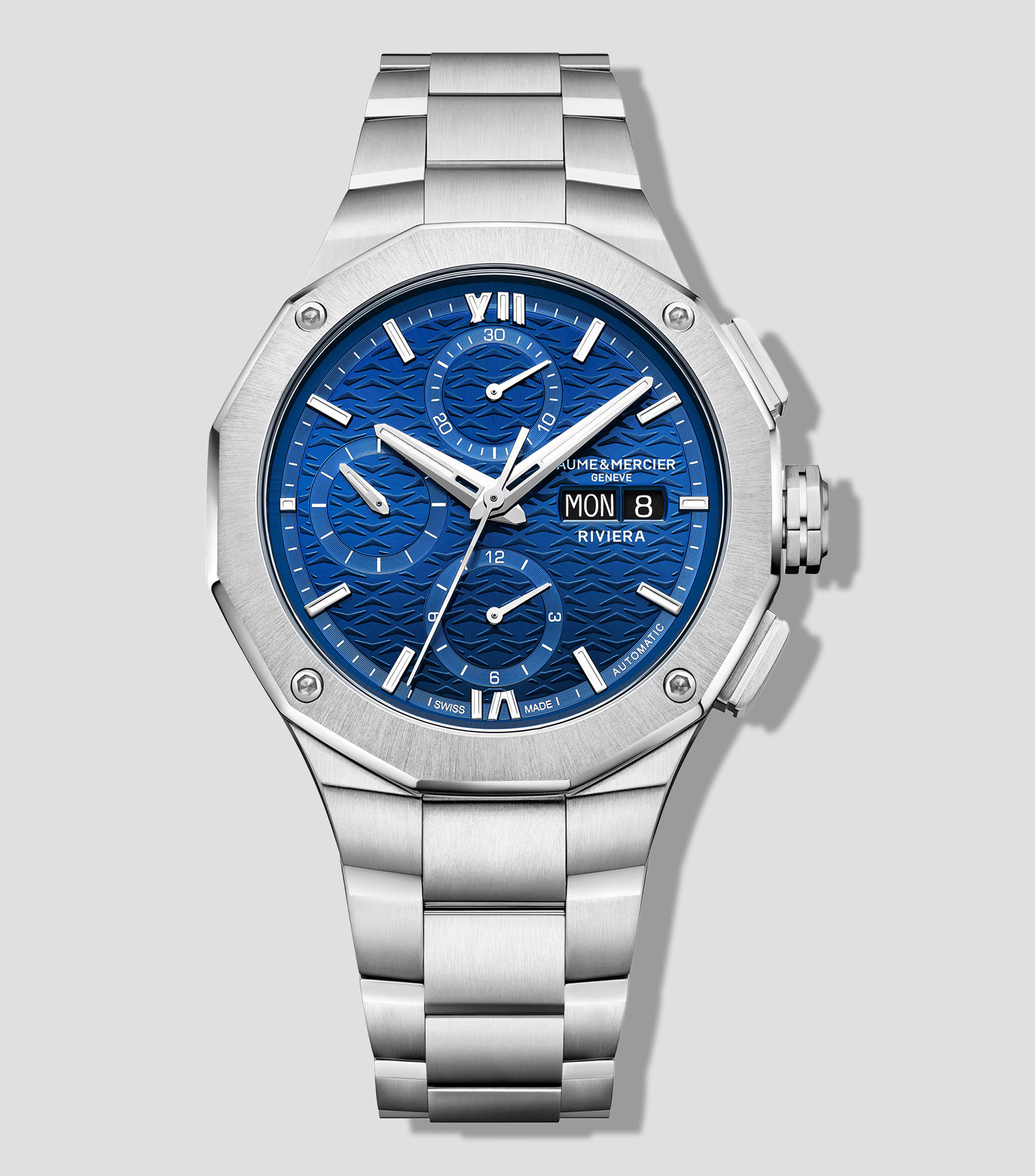 Reloj para hombre Riviera casual, plateado