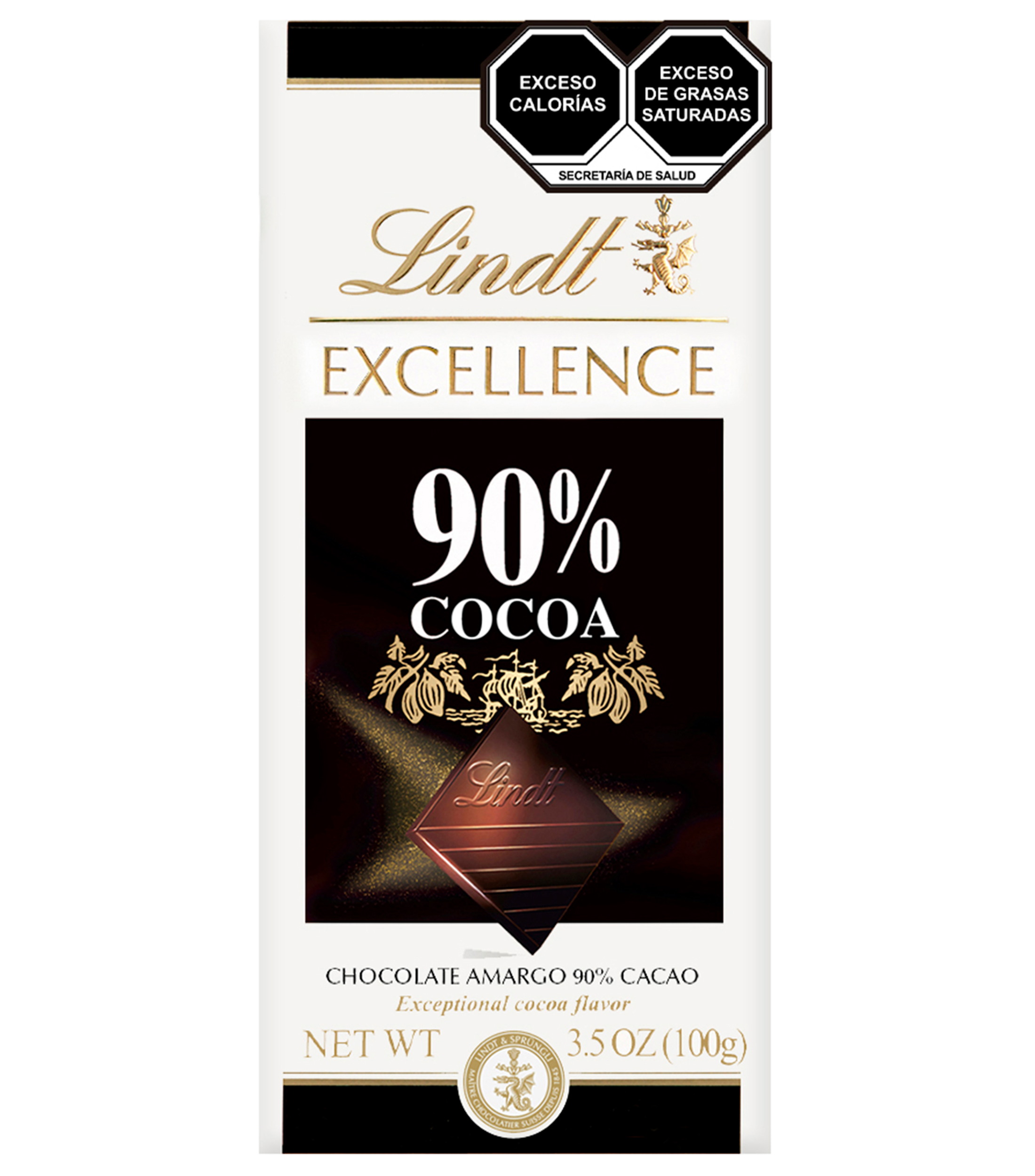 Chocolate Amargo 90% Cacao, 100 gr