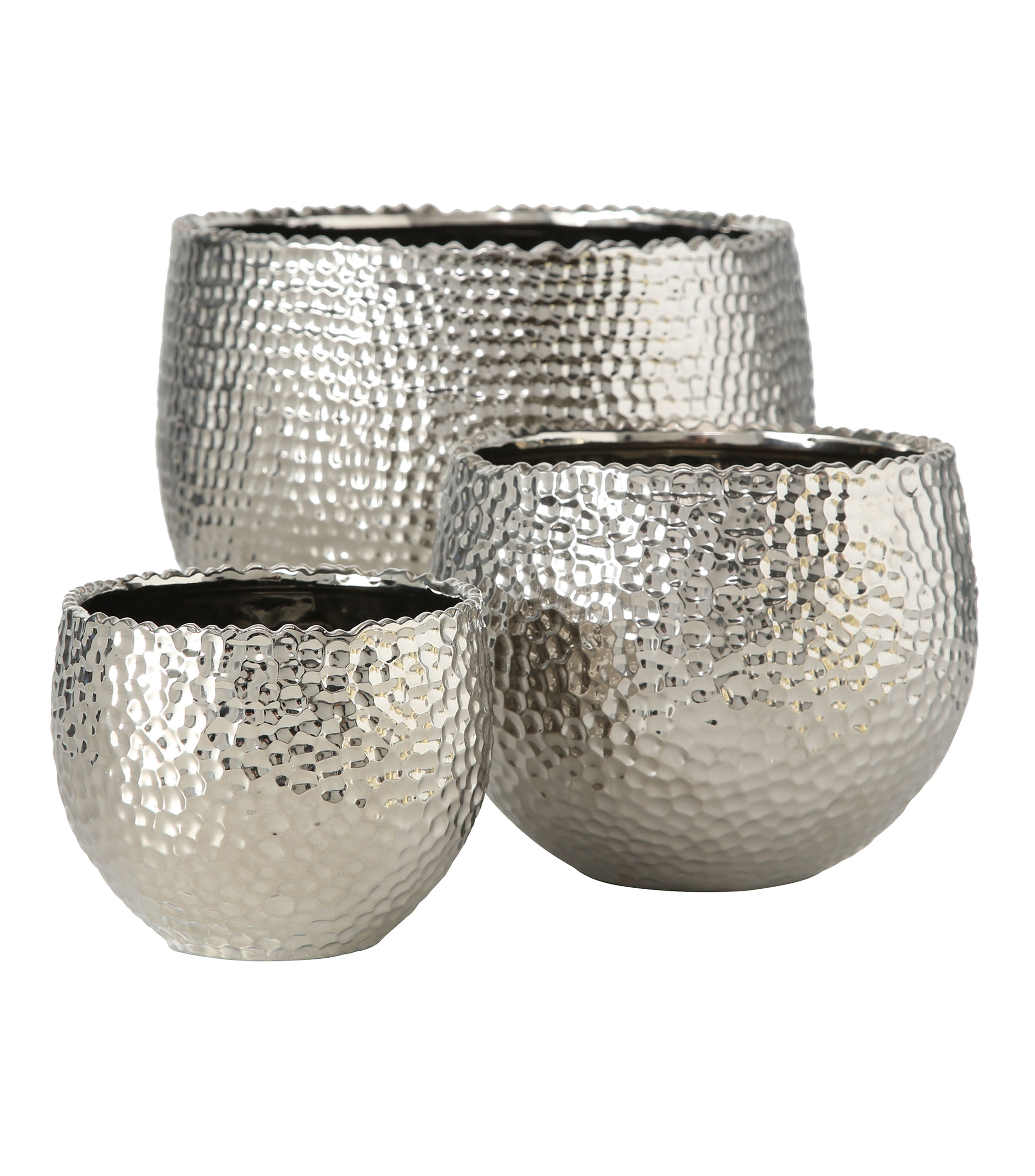 Beliani - Vaso Da Fiori In Color Argento Arpad