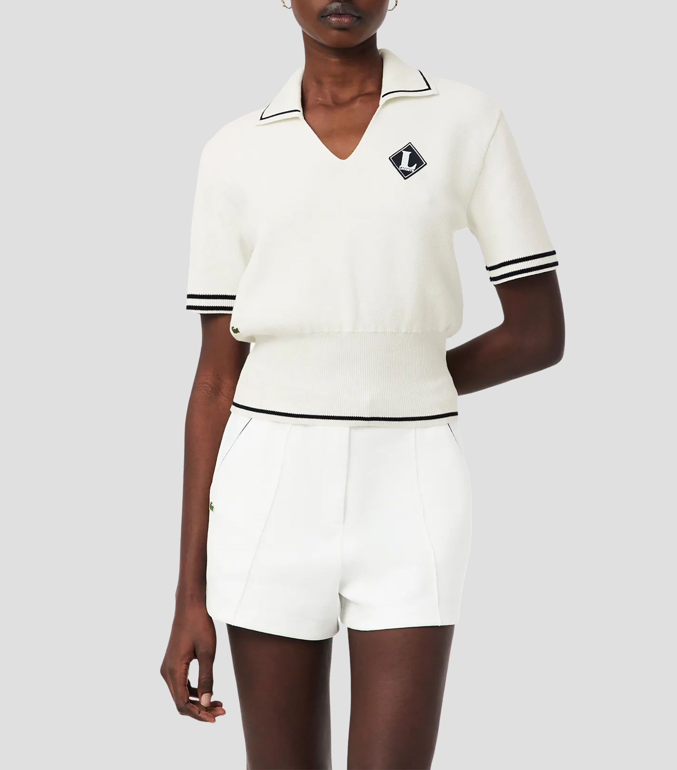 Suéter cuello tipo polo Mujer