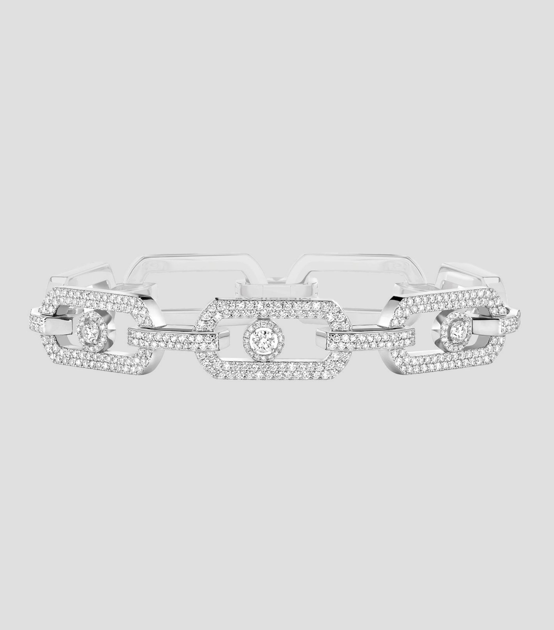 Pulsera en Oro blanco So Move con diamantes Mujer