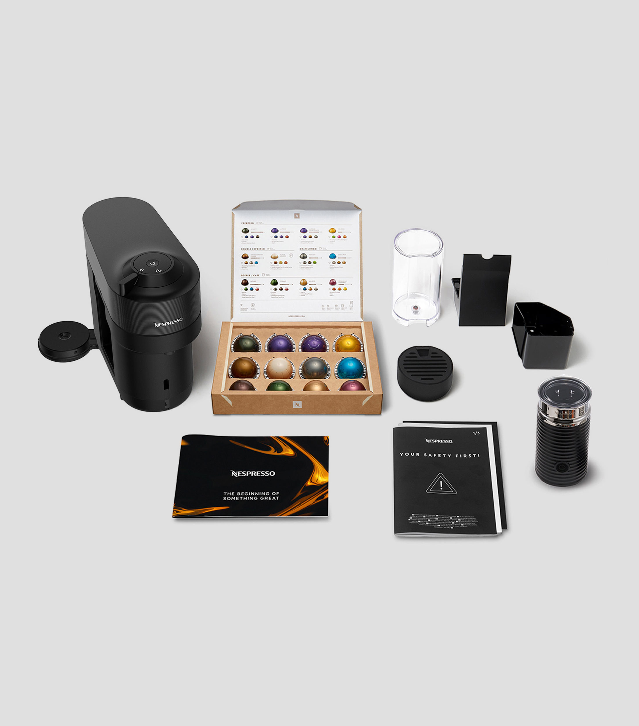 Combo Vertuo Pop con aeroccino negro