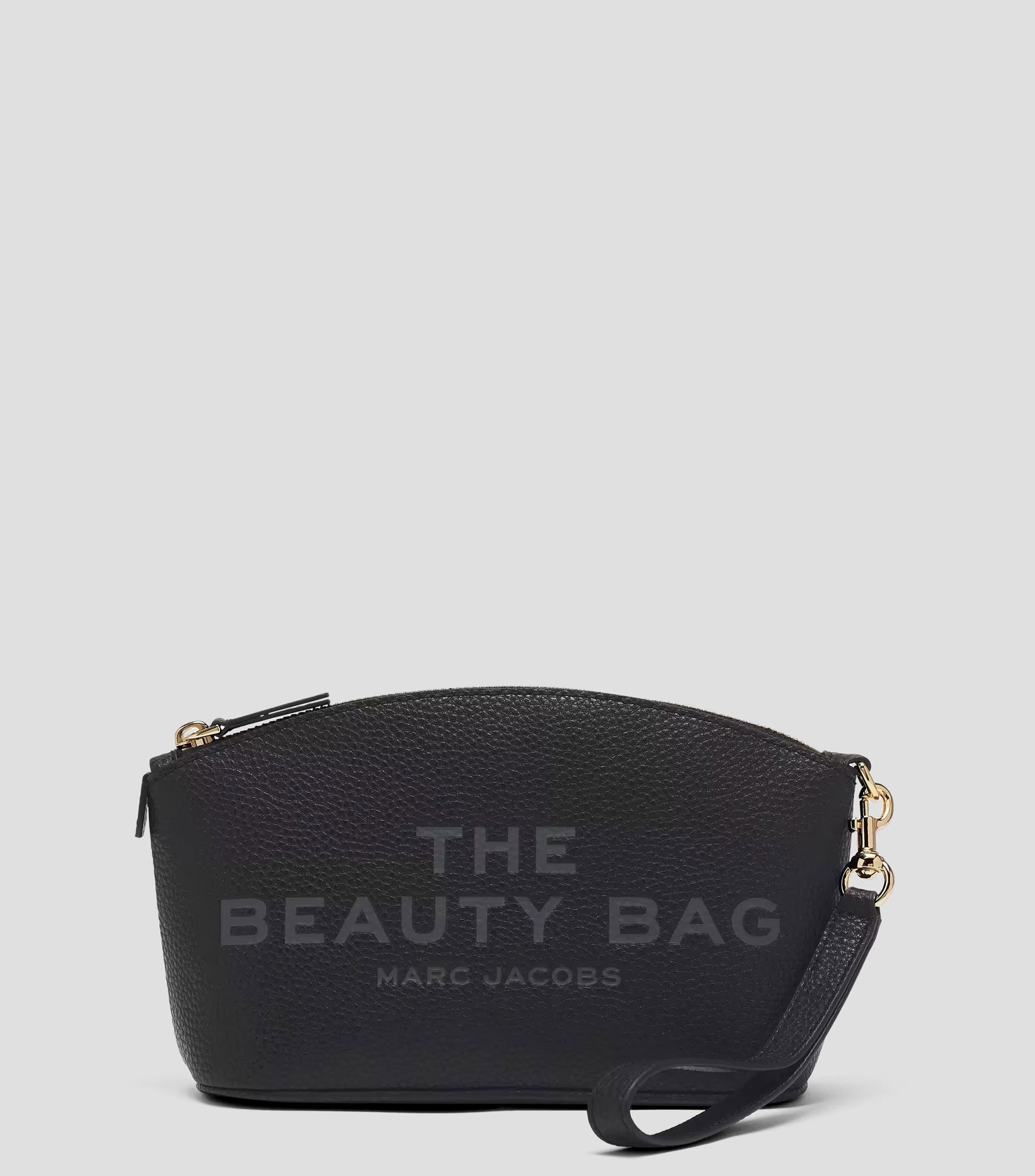 Cosmetiquera The Beauty Bag negra estampada en piel Mujer