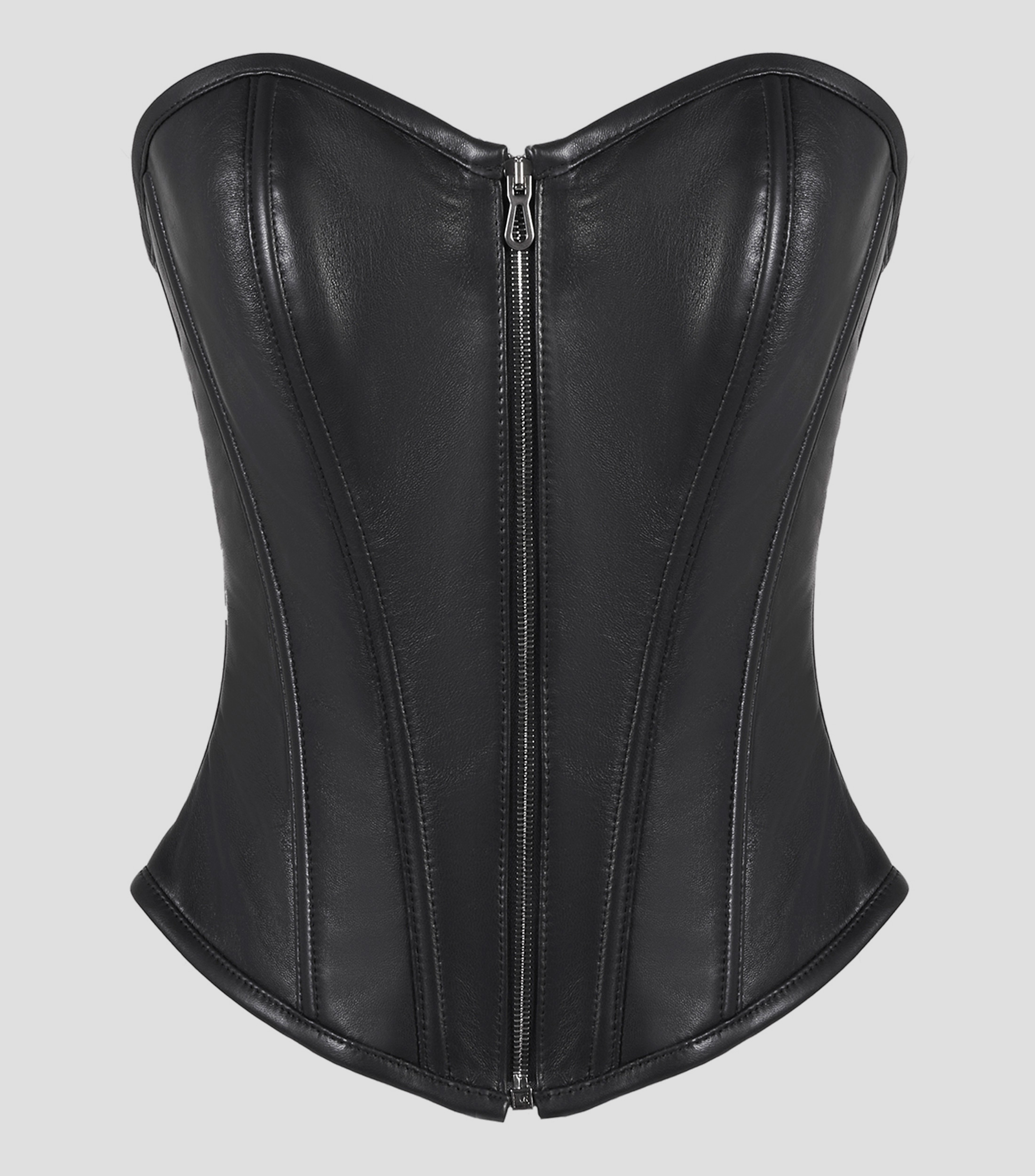 Corsette en piel Mujer